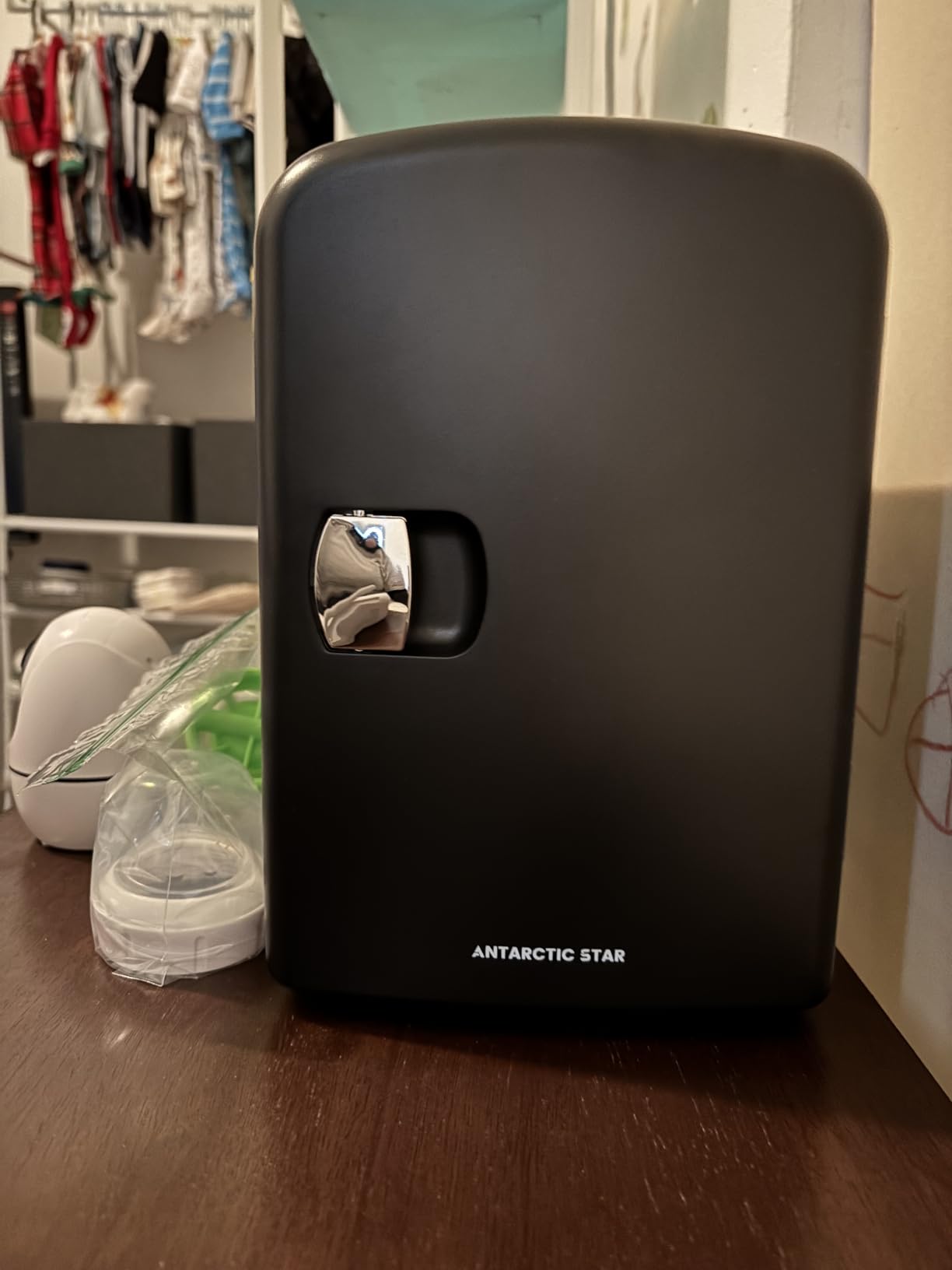 Antarctic Star Compact Refrigerator, Portable Mini Fridge, Skin Care 4L Capacity/6 Cans, for Bedroom, Car, Office & Dorm, Small Cooler for Cosmetics, Beverage and Food, Black - Customer Photo 2