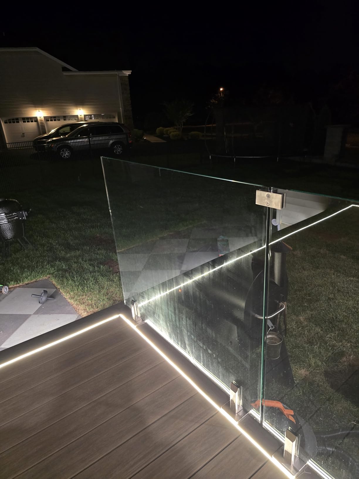 Frameless Glass Railing Panel - 1/2'' Clear Tempered Glass Railing System with 2 Posts - 36 Frameless Glass Railing Panel - 1/2'' Clear Tempered Glass Railing System with 2 Posts - 36