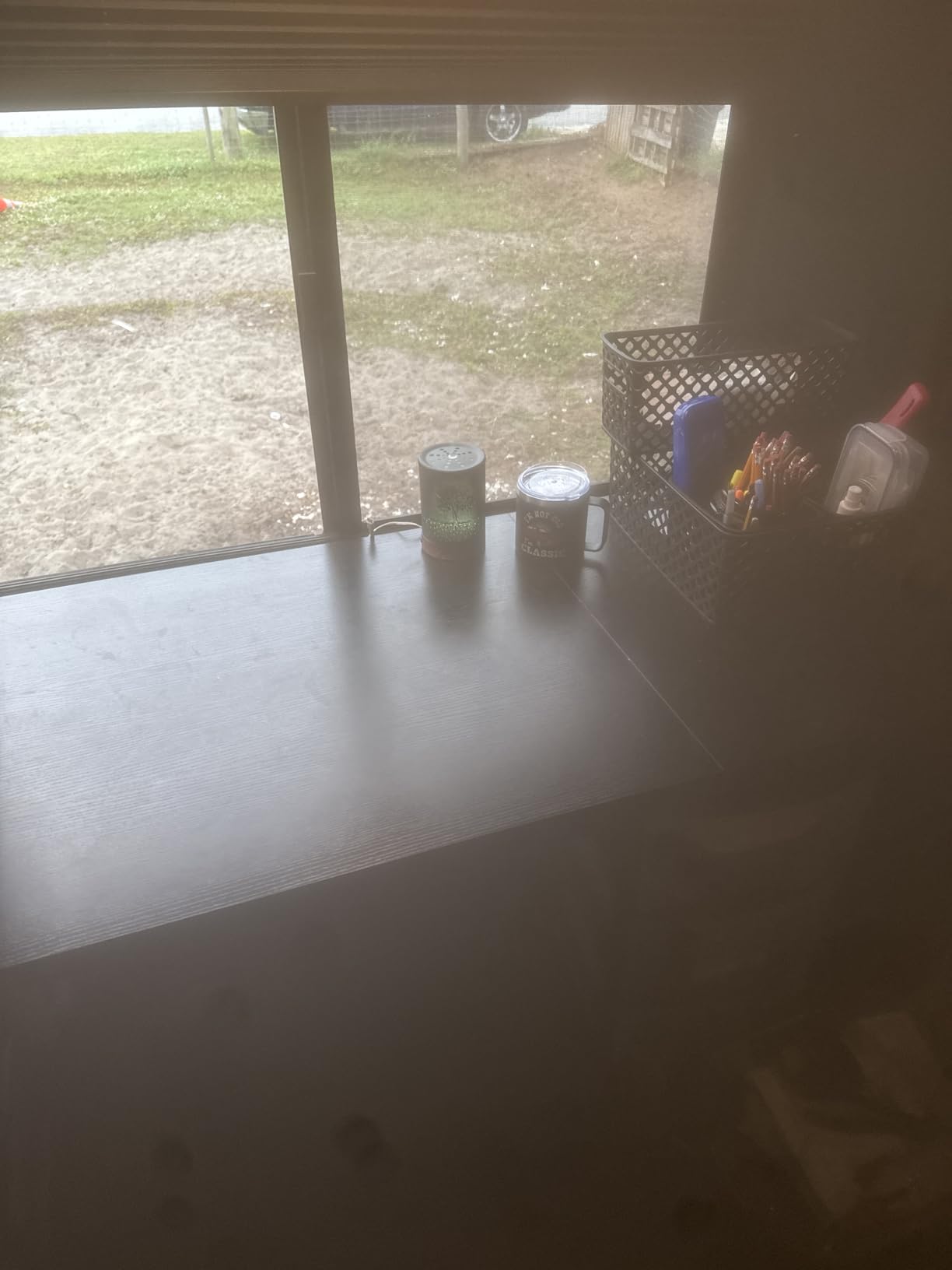 Huuger Computer Desk, 55 Inch Home Office Desk, Gaming Writing Work from Home Study Desk, Large Legroom, Sturdy Metal Frame, Modern Simple, Rustic Brown - Customer Photo 2