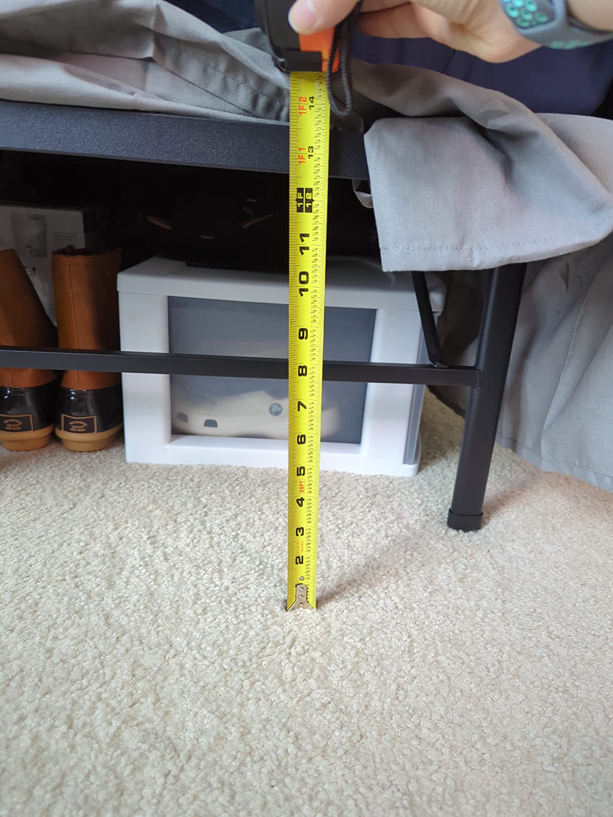 Zinus Rumi 14in Queen Metal Bed Frame, Quick Assembly SmartBase Mattress Foundation, Heavy Duty Sturdy Steel with No Box Spring Needed, Eco-Friendly Packaging, Black - Customer Photo 2