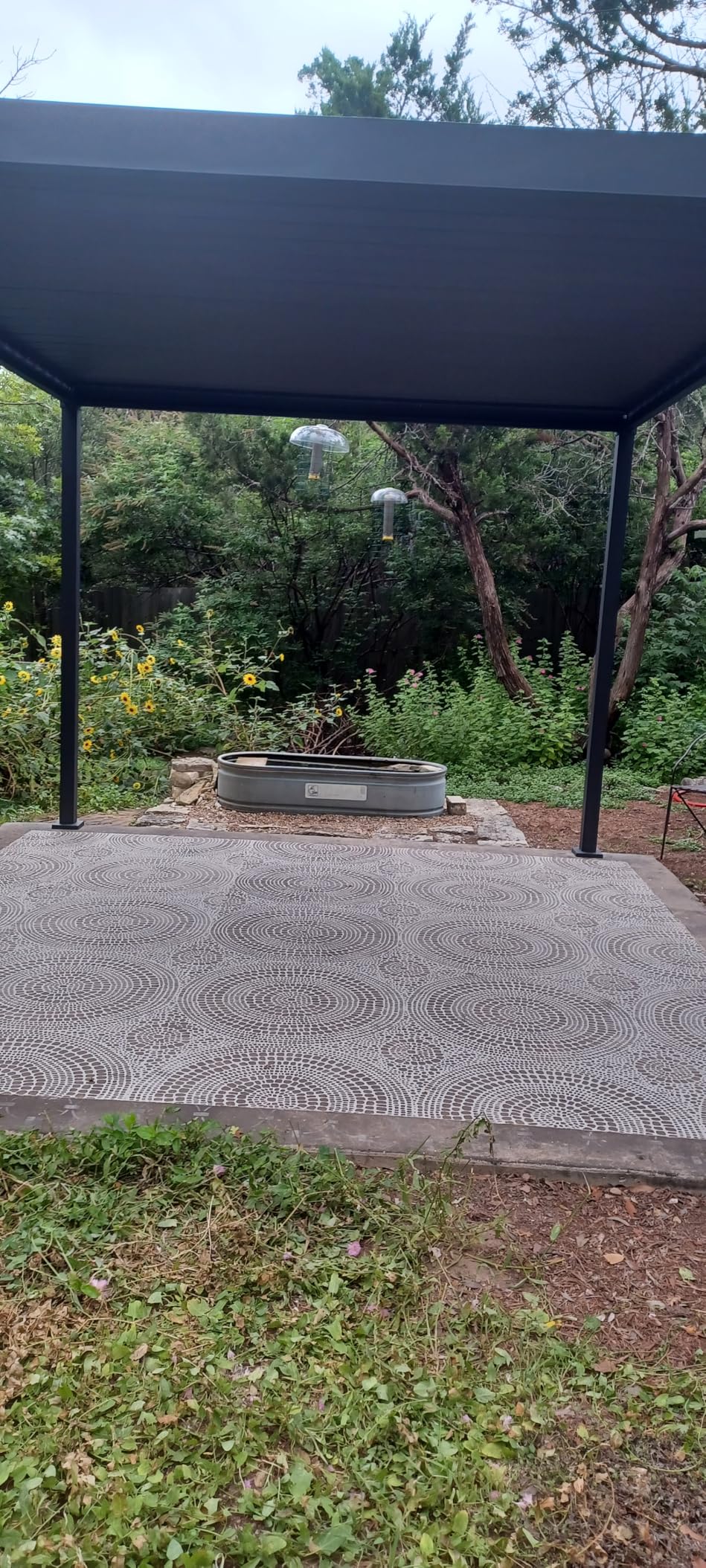 MIRADOR 80S Louvered Pergola 10' x 20', Modern Style with Adjustable Louvers and Integrated Drainage System for Deck Garden Yard, Easy Installation, Plus Size, Charcoal - Customer Photo 1