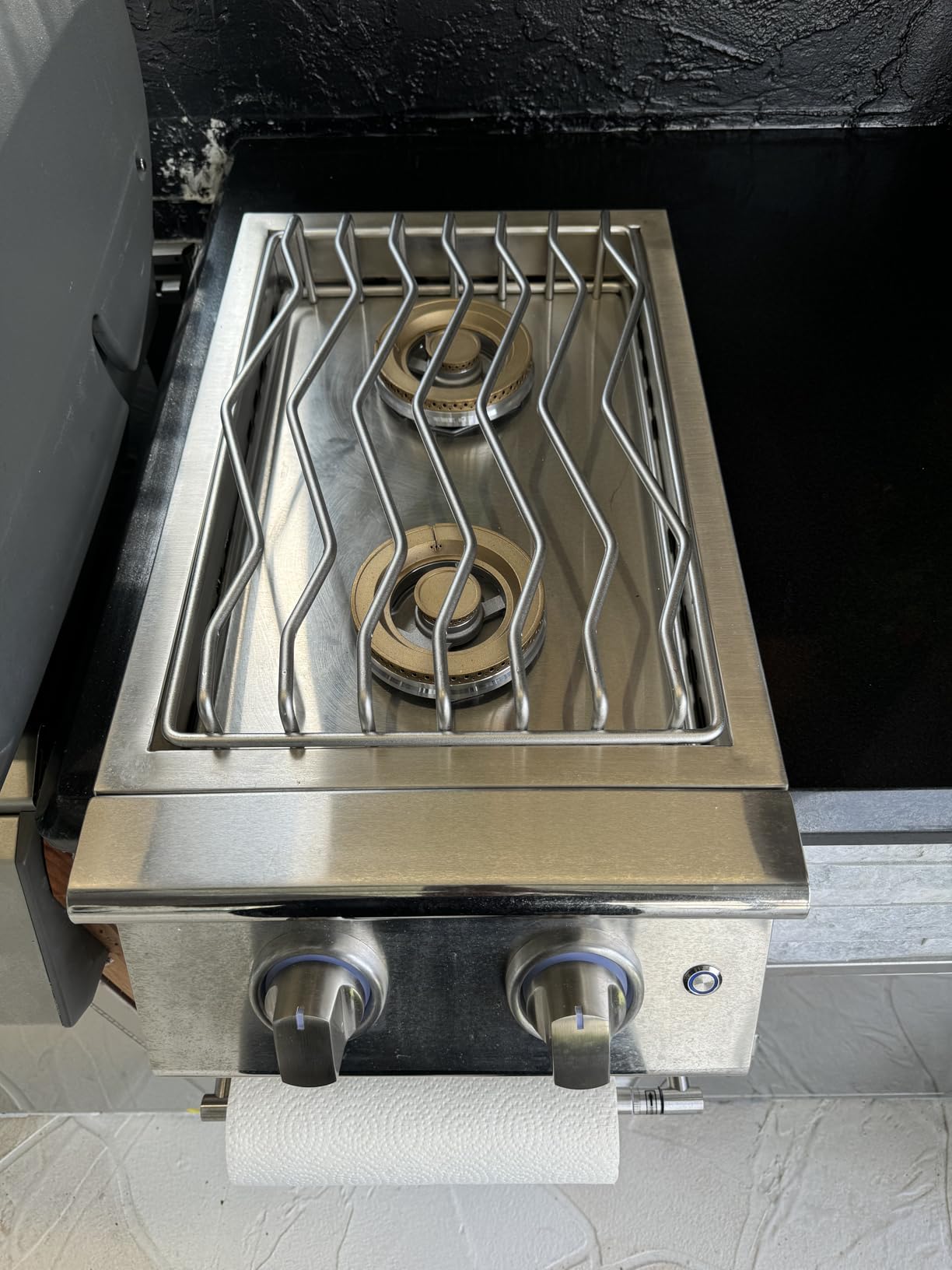 17,500BTU Liquid Propane Side Burner, Single Grilling Side Burners for Outdoor Kitchen, Convertible to Natural Gas, Duty Heavy 304 Stainless Steel, Drop-in Side Burner for Outdoor BBQ Grill Island - Customer Photo 1