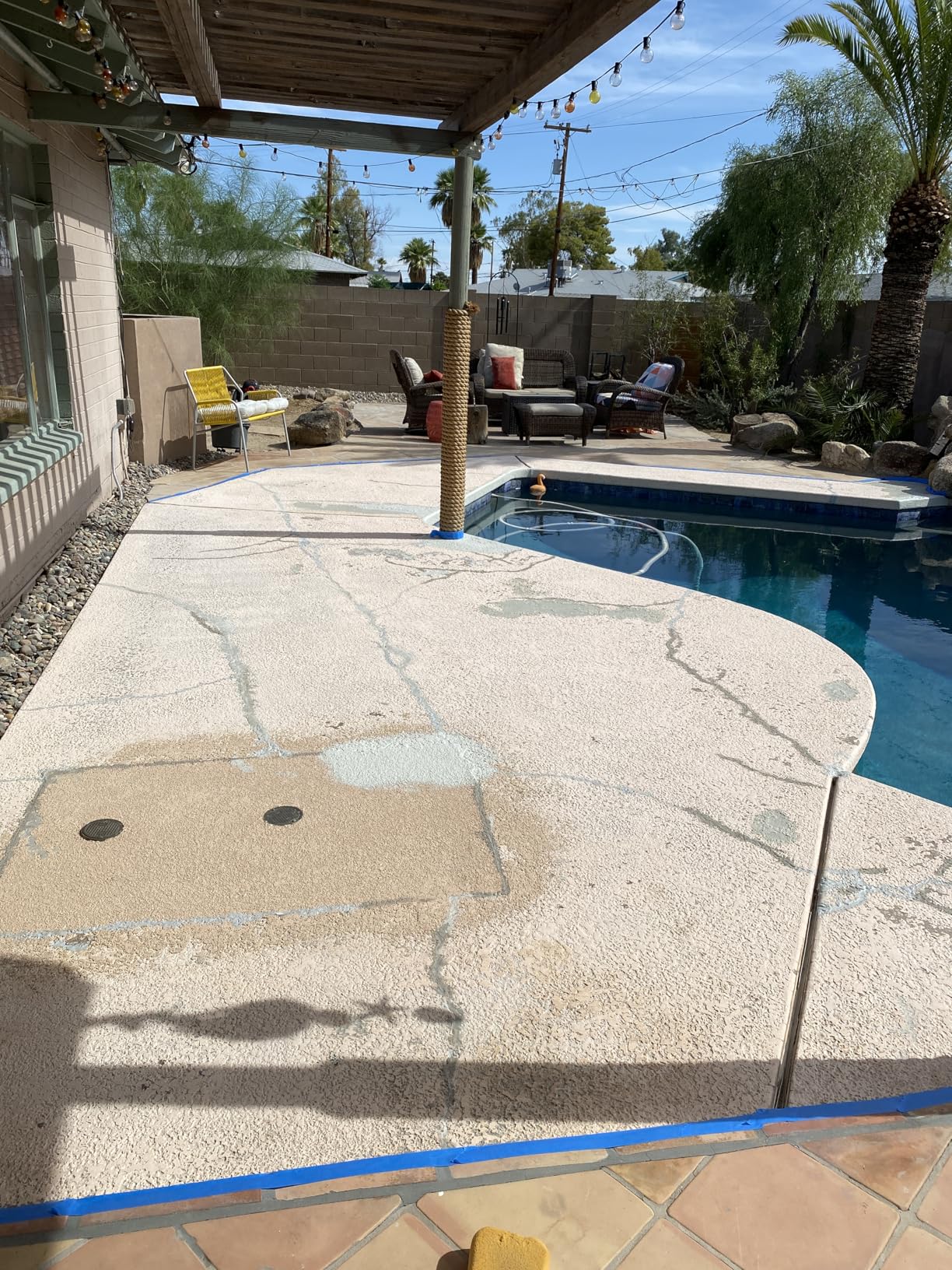 Kelley Technical Coatings Olympic Patio Tones - Silk Straw - 1 Gallon - Non-slip acrylic deck and patio coating, concrete restorer - Customer Photo 2