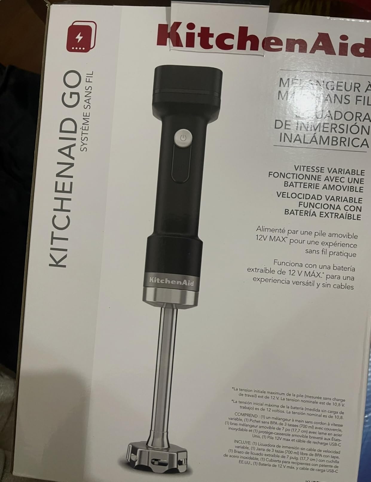 KitchenAid Go Cordless Hand Blender - battery included, KHBRV71, Black Matte - Customer Photo 5