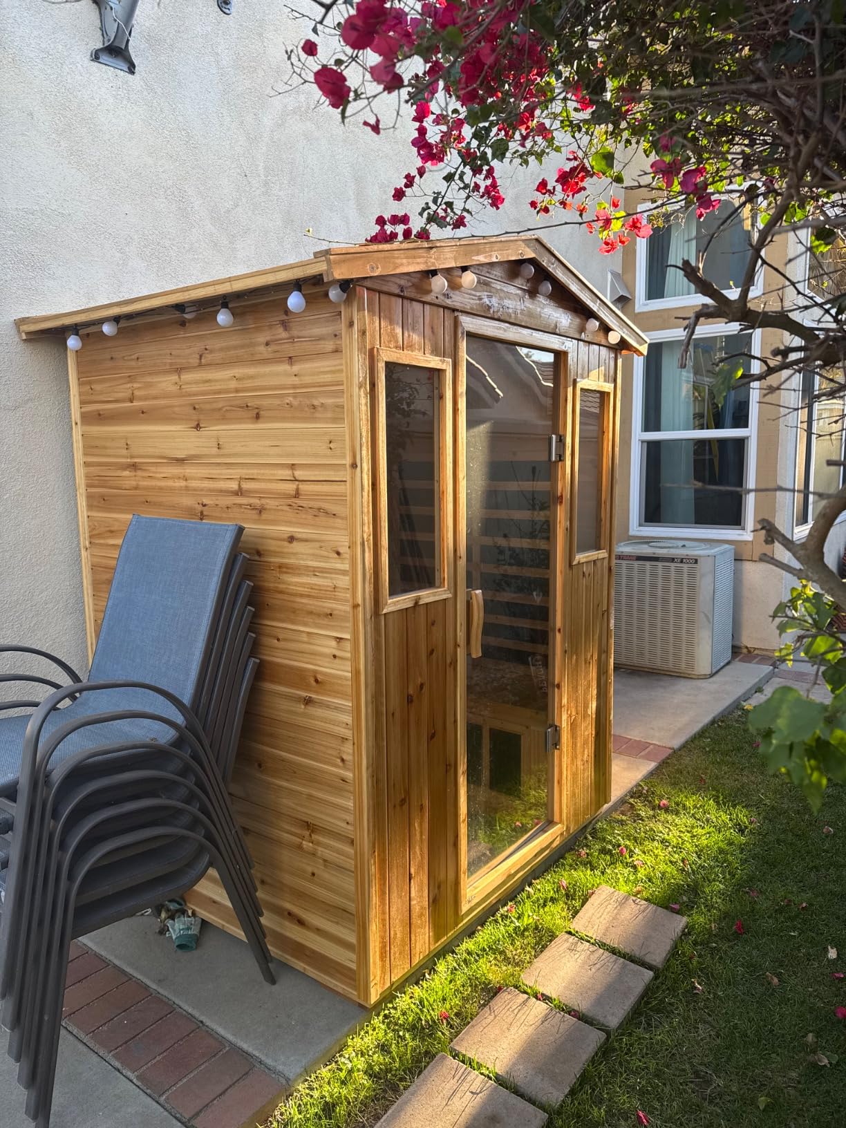 LTCCDSS Ultra-Low EMF Outdoor Sauna 1 Person, Red Cedar Far Infrared Sauna, EMF Average 0.5 mG Reading, Withstand Outdoor Temp -10°F-149°F| Sauna Room for Home Customer Review LTCCDSS Ultra-Low EMF Outdoor Sauna 1 Person, Red Cedar Far Infrared Sauna, EMF Average 0.5 mG Reading, Withstand Outdoor Temp -10°F-149°F| Sauna Room for Home - Customer Photo 1