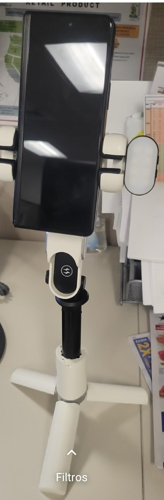 AOCHUAN Gimbal Stabilizer for Smartphone, 4 in 1 Phone Gimbal w/360° Rotation for iPhone/Andriod Sefie Stick Tripod w/Auto Face Tracking and Wireless Remote for TIK Tok YouTube Vlogging-M1 Pro Black Customer Review AOCHUAN Gimbal Stabilizer for Smartphone, 4 in 1 Phone Gimbal w/360° Rotation for iPhone/Andriod Sefie Stick Tripod w/Auto Face Tracking and Wireless Remote for TIK Tok YouTube Vlogging-M1 Pro Black - Customer Photo 2