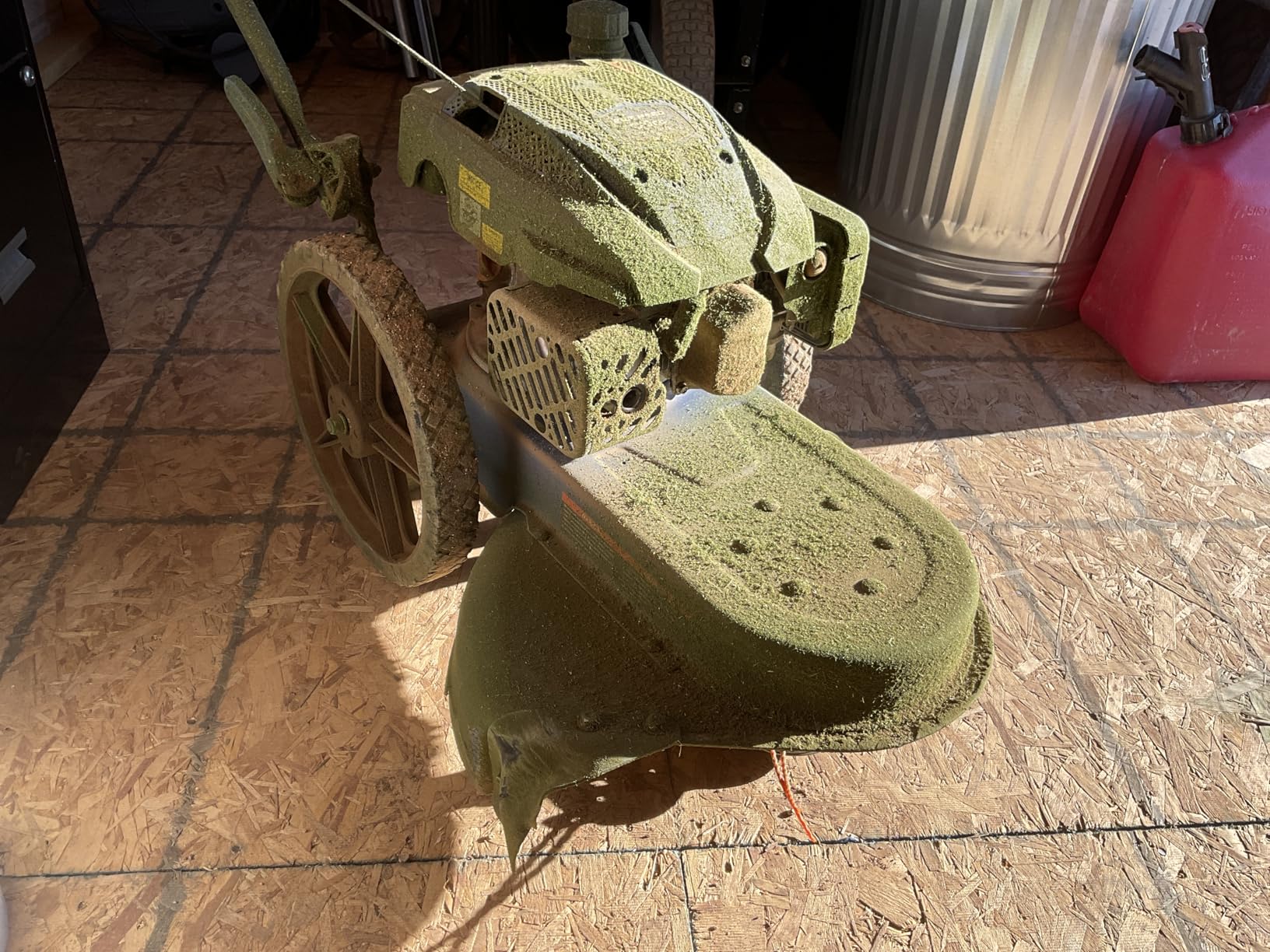 BILT HARD Walk Behind String Trimmer, 170cc 4-Cycle Gas Brush Hog Mower, 22 Inch Cutting Diameter, Push Weed Eater with 14 Inch Flat Free Wheels, Brush Cutter for Farm, Lawn, Yard - Customer Photo 1