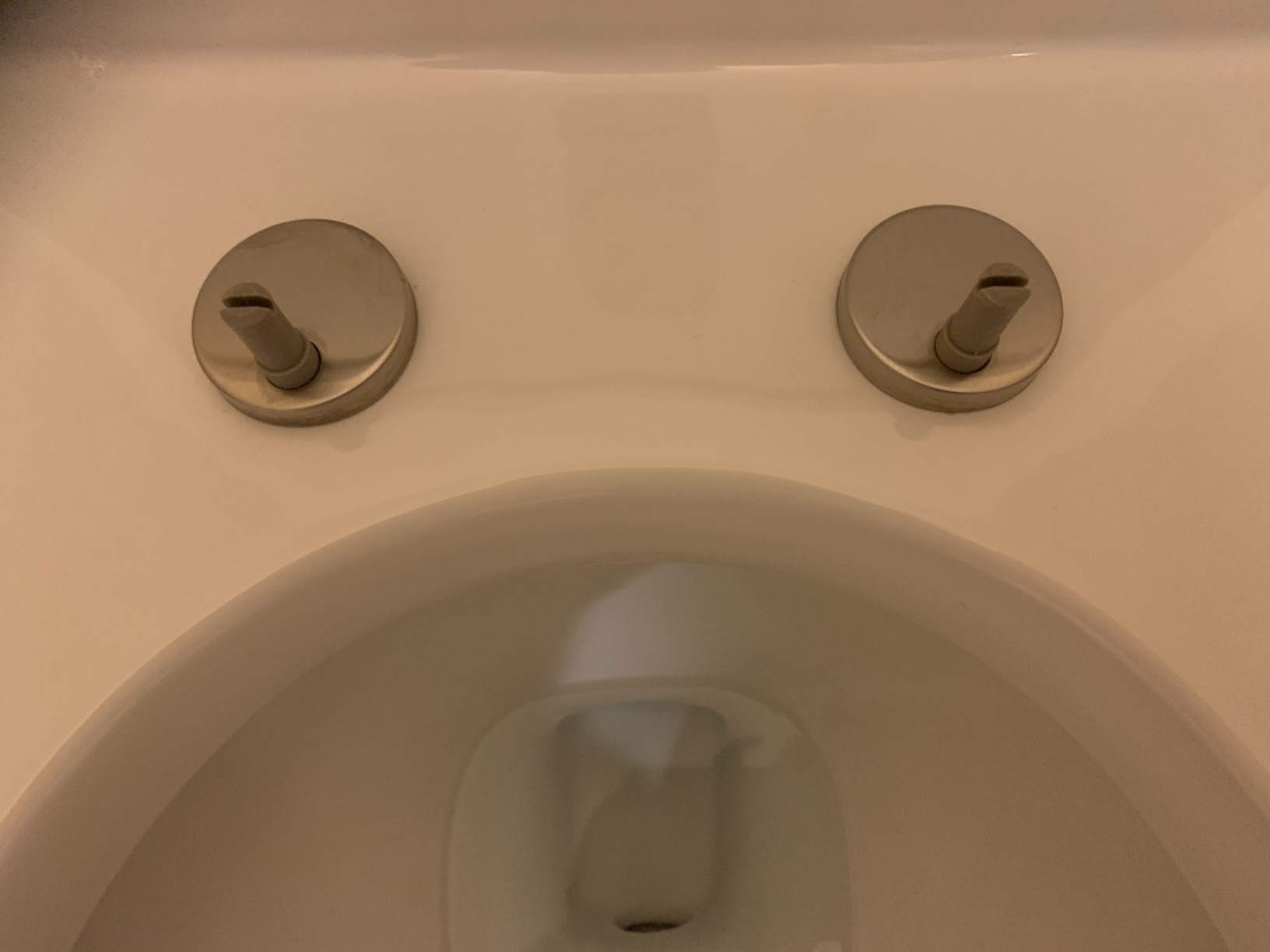 WOODBRIDGEE One Piece Toilet with Soft Closing Seat, Chair Height, 1.28 GPF Dual, Water Sensed, 1000 Gram MaP Flushing Score Toilet with Chorme Button, White,B0940-F-C - Customer Photo 2