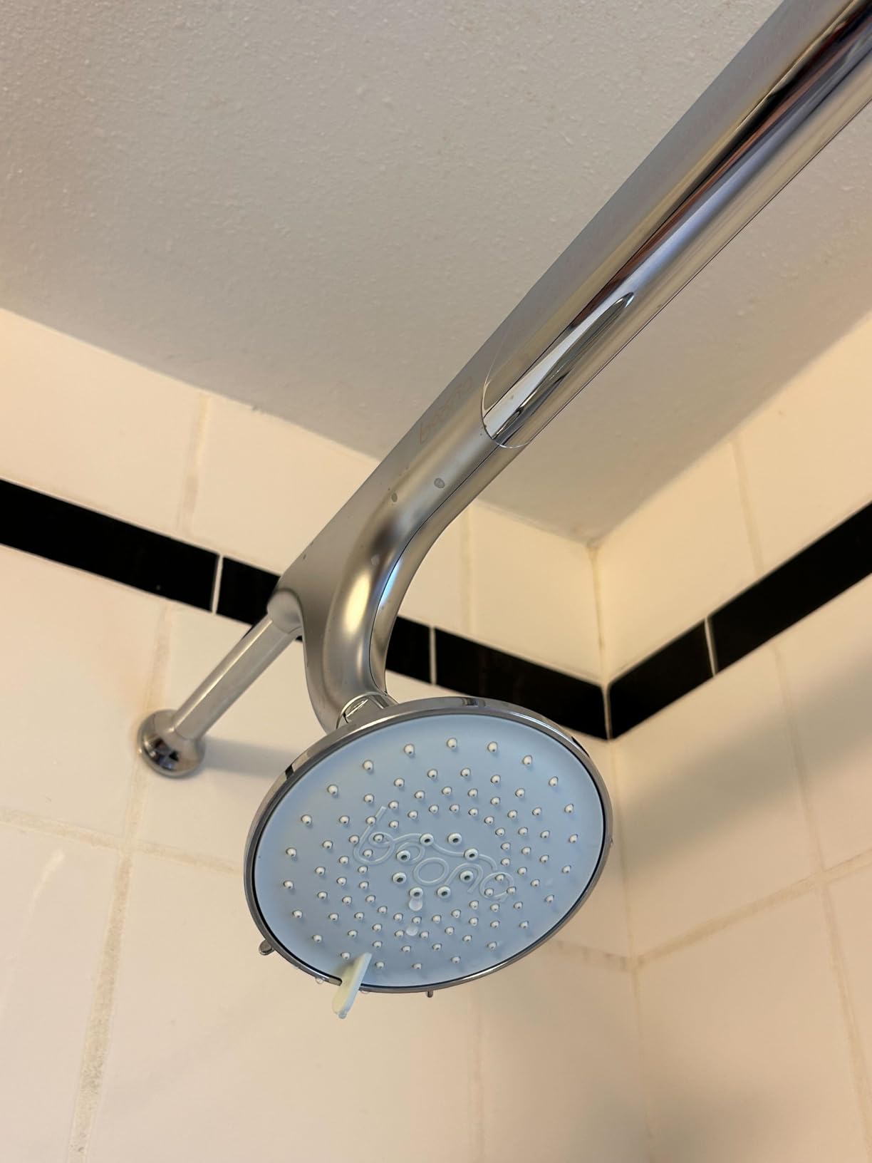 BOONA Original Tandem Shower as Seen on Shark Tank | Dual Shower Head for Couples | Spa-Like Water Pressure, Rainfall & Swedish Massage Settings | Easy Install, Midnight Black - Customer Photo 1