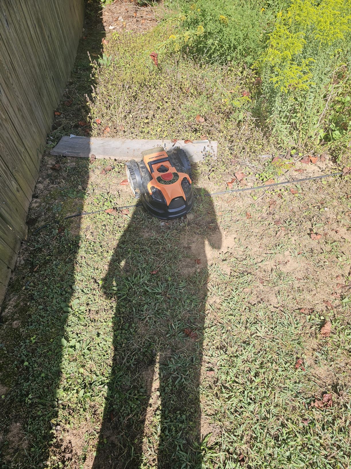 LawnMaster OcuMow Perimeter Wire Free Robot Lawn Mower Cuts Small Lawns 1000-2000 Square Feet with Optical Navigation, Obstacle Avoidance, Low Noise and No Go Function - Customer Photo 2