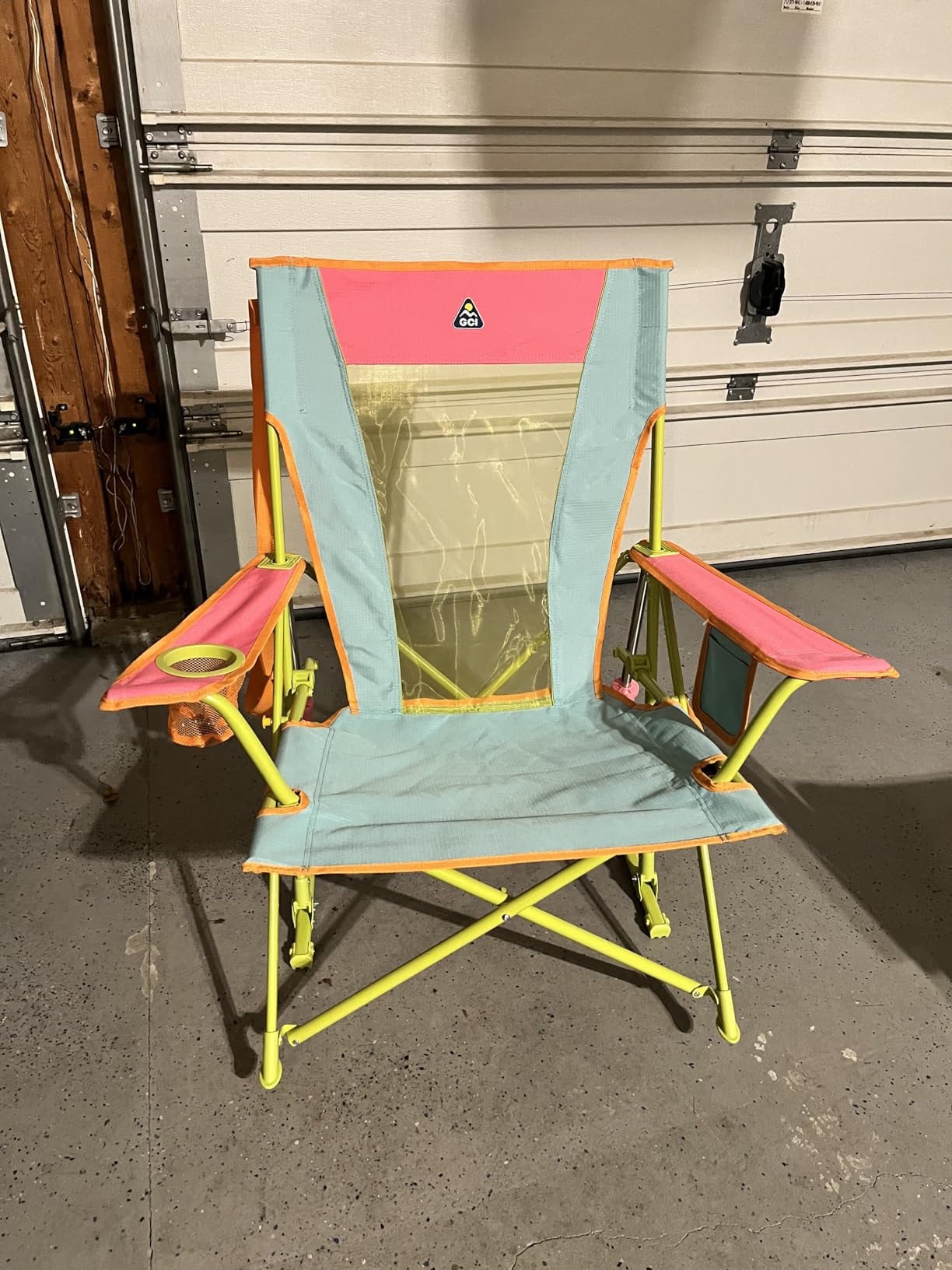 GCI Outdoor Comfort Pro Rocker Camping Chair | Portable Folding Rocking Chair with Durable Armrests & Drink Holder — Sweet Tea - Customer Photo 2