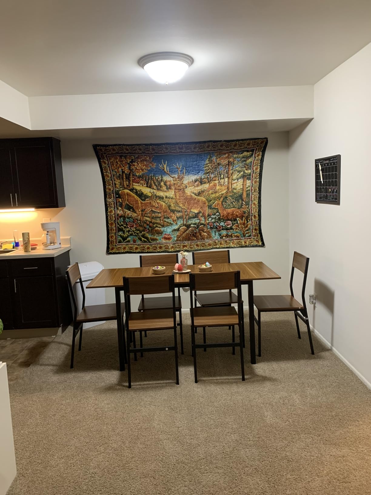 iPormis 7 Pieces Dining Table & Chairs Set for 4-6, 63