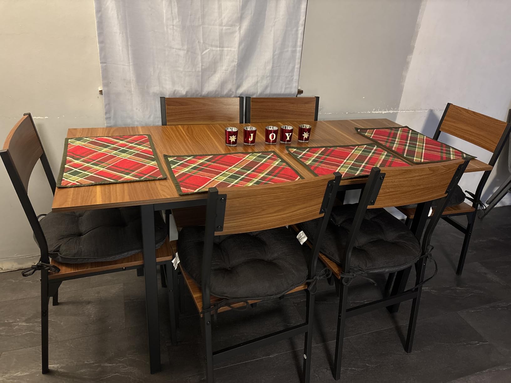 iPormis 7 Pieces Dining Table & Chairs Set for 4-6, 63