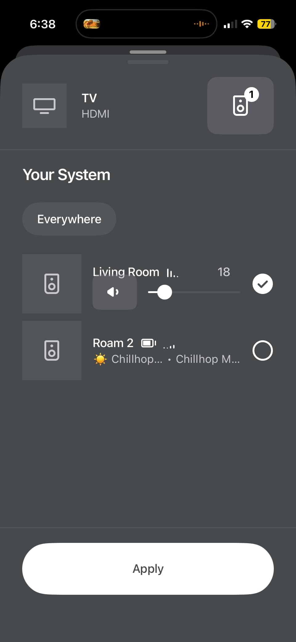 Sonos Roam 2 - White - Portable Waterproof Bluetooth Speaker - Customer Photo 1