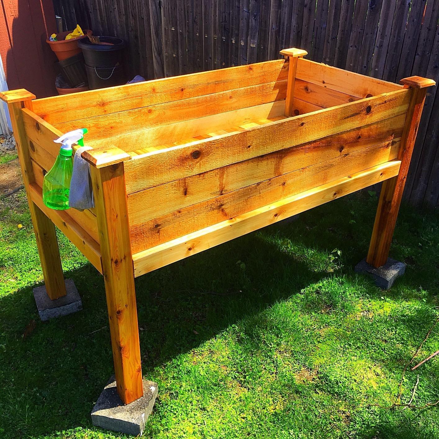 Greenes Fence Original Cedar Elevated Garden Bed, 24
