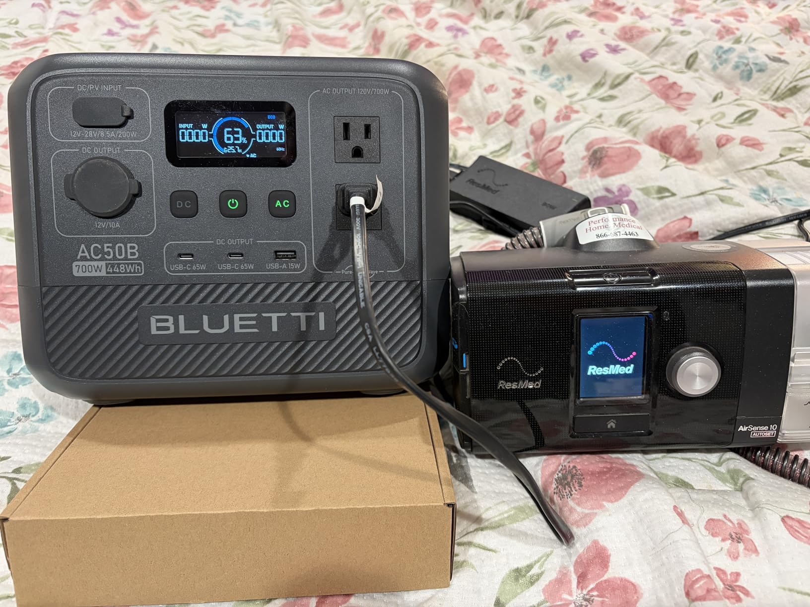 BLUETTI AC50B Portable Power Station, 448Wh Solar Generator LiFePO4 Battery Backup w/ 2 700W AC Outlets (Power Lifting 1000W), 0-80% in 45 Min, for Camping, Road Trip, Outage customer photo 1
