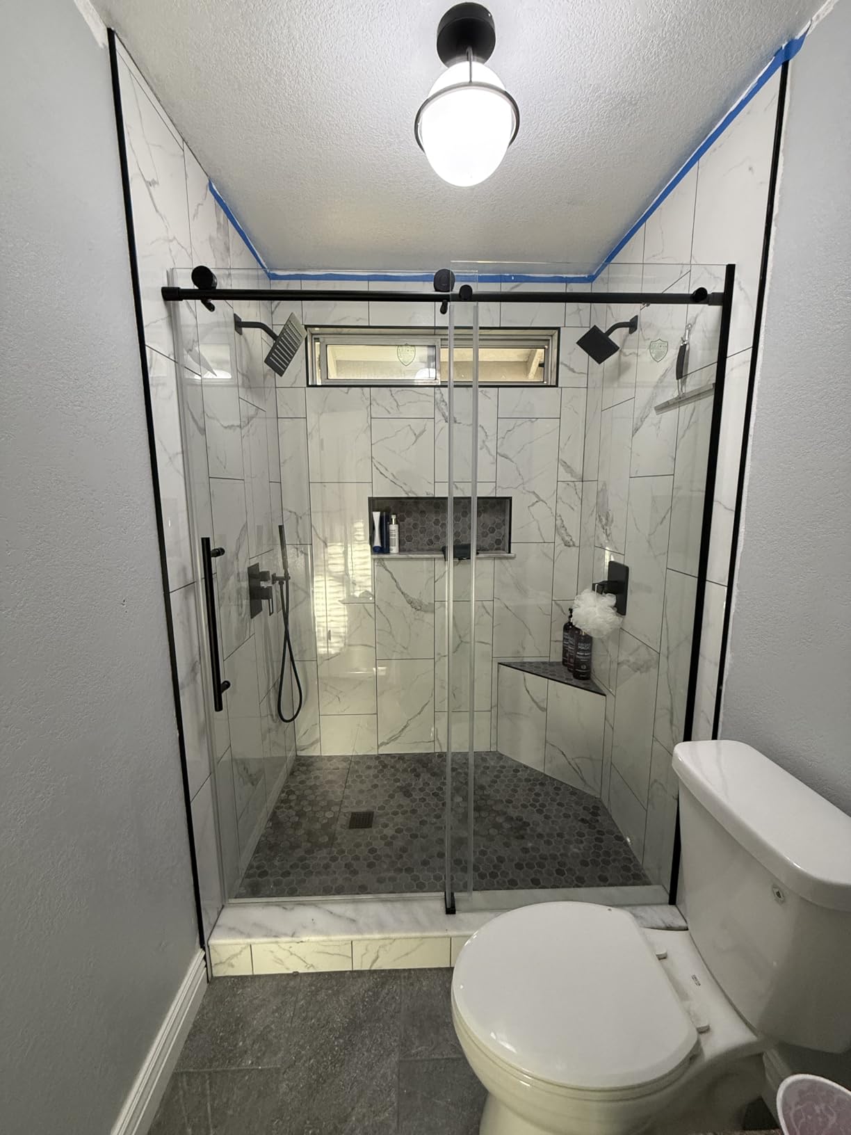 Frameless Sliding Shower Door 56-60 in W x 75 in H,Frameless Shower Door with 5/16