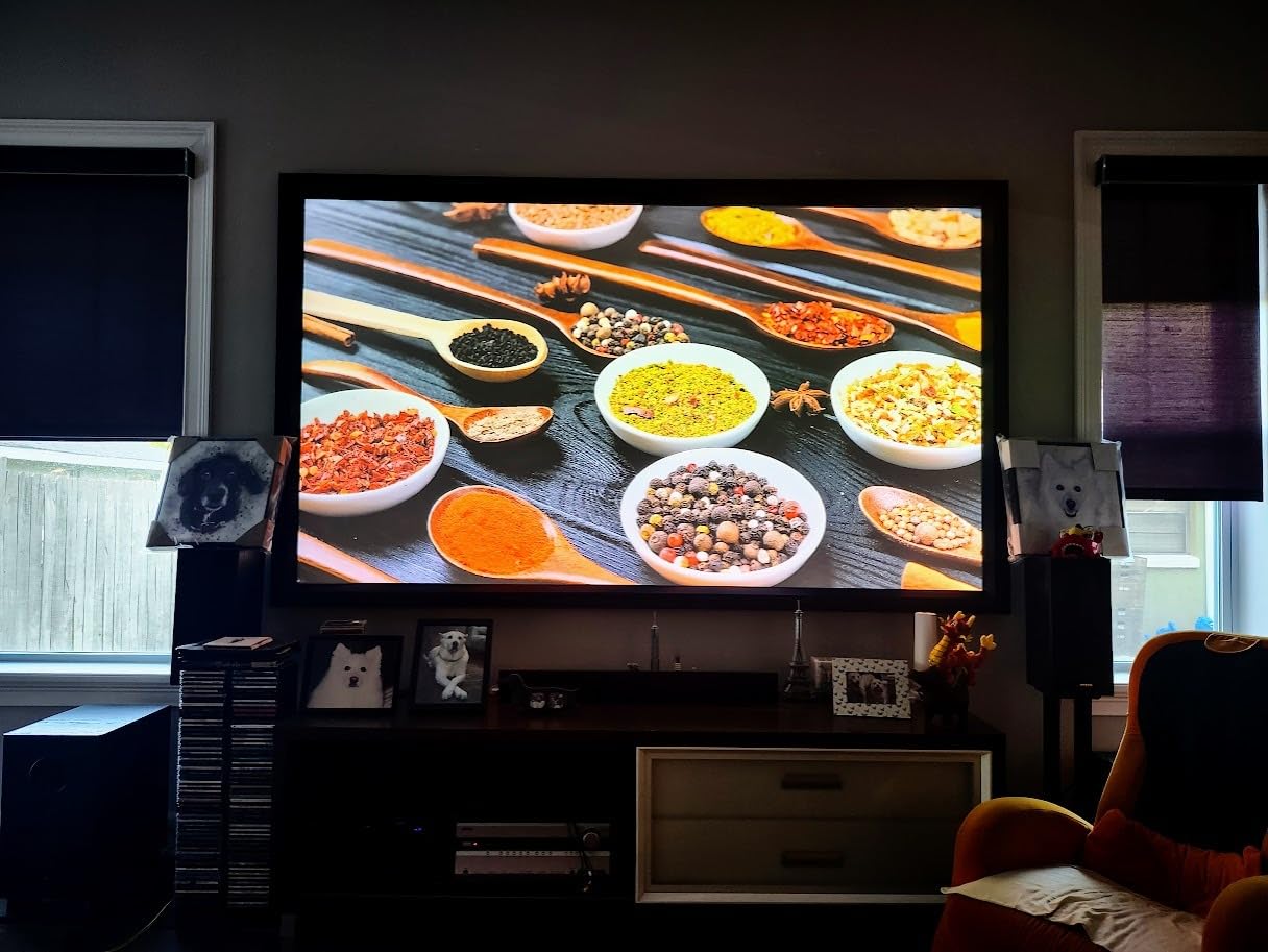 Dangbei DBOX02 Laser Projector 4K GTV, 2450 ISO Lumens, Netflix Officially Licensed, Blu-ray 3D, Home Theater Projector with WiFi and Bluetooth, HDR10+, 200-inch Picture, 2x12W DTS:, Dolby Audio - Customer Photo 5