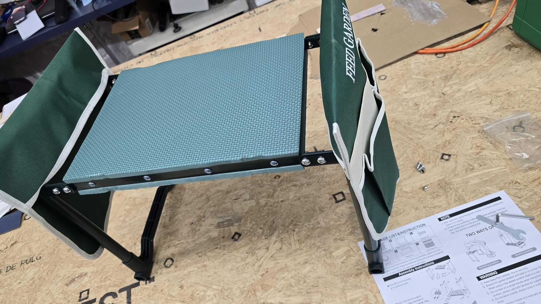 FEED GARDEN Garden Kneeler and Seat, Upgraded Foldable Gardening Stool with 10.23