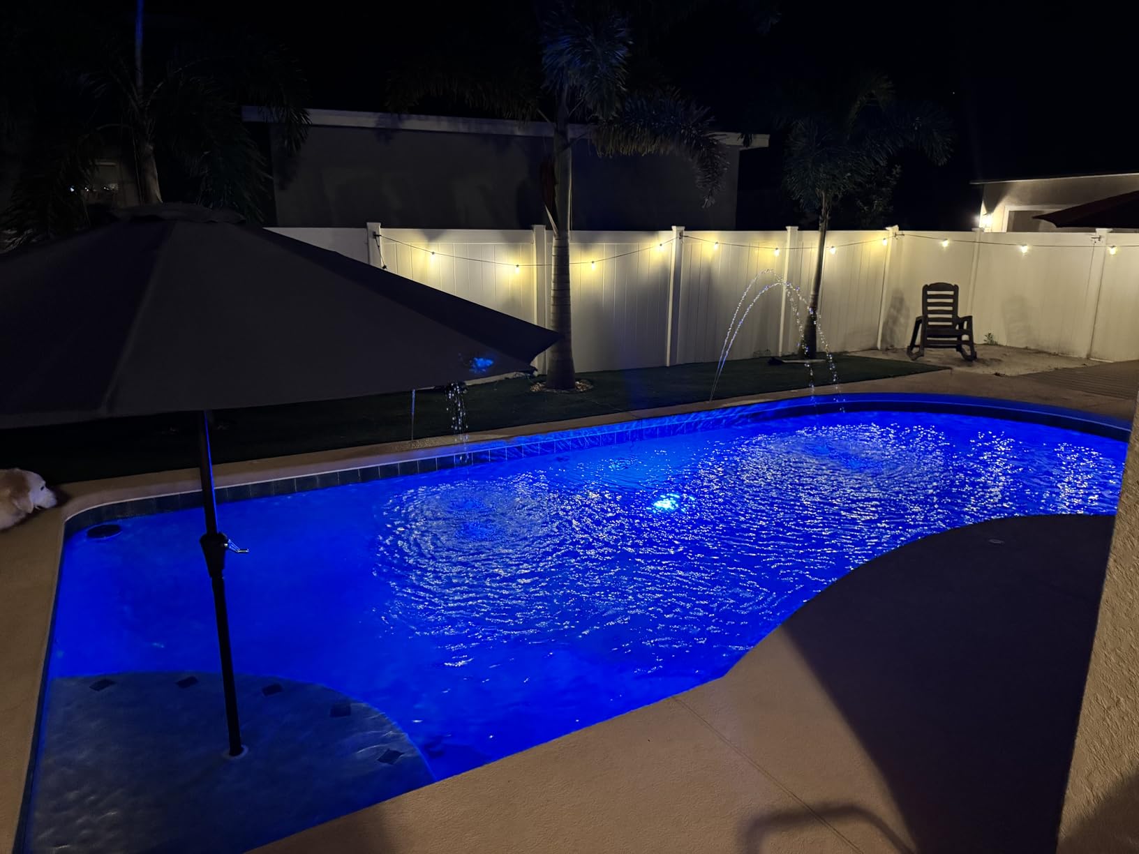 LyLmLe LED Pool Lights for Aboveground Pool, 50W 2 in 1 Double Lights for Giant Pool, Magnetic Underwater Lighting with Timer, 2000lm Dimmable, 2x25W IP68 Waterproof Underwater Light for Inground Pool Customer Review LyLmLe LED Pool Lights for Aboveground Pool, 50W 2 in 1 Double Lights for Giant Pool, Magnetic Underwater Lighting with Timer, 2000lm Dimmable, 2x25W IP68 Waterproof Underwater Light for Inground Pool - Customer Photo 1