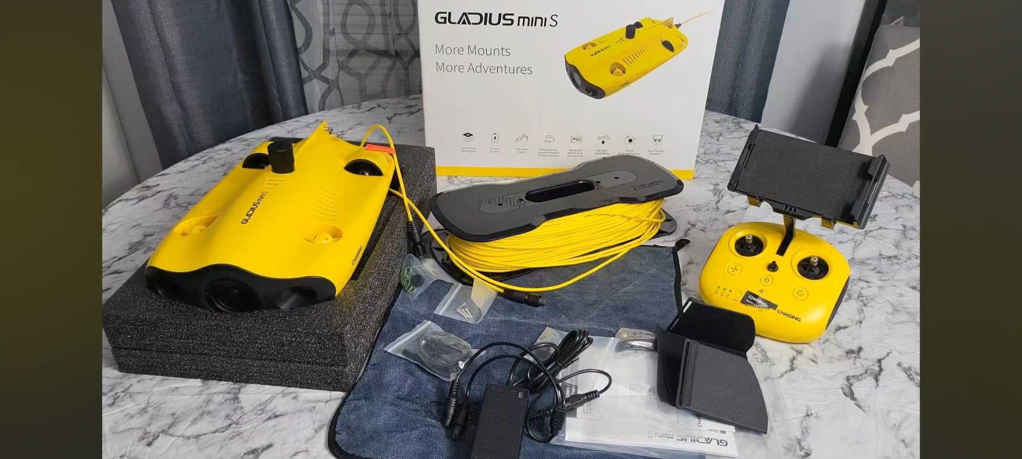 Underwater Drone, Mini S submarine drone with 4K+EIS Image Stabilization Camera for Real-Time Viewing Depth & Temperature Data, Direct-Connect Remote Controller, Dive to 330ft Underwater, Portable ROV Customer Review Underwater Drone, Mini S submarine drone with 4K+EIS Image Stabilization Camera for Real-Time Viewing Depth & Temperature Data, Direct-Connect Remote Controller, Dive to 330ft Underwater, Portable ROV - Customer Photo 2