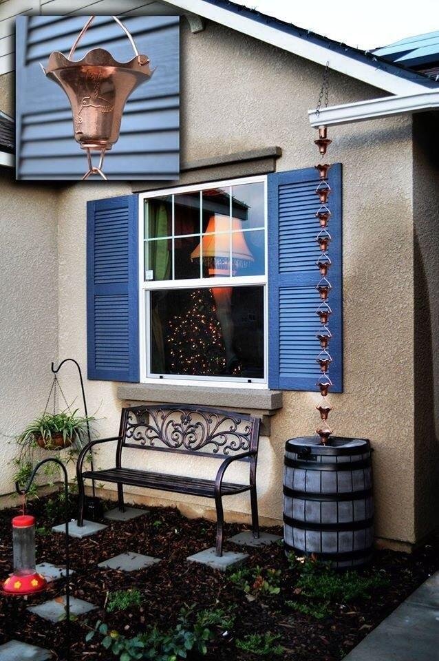 Good Ideas Rain Wizard 50 Gallon Plastic Outdoor Home Water Storage Tank Rain Barrel Collector with Brass Spigot and Flat Back Design, Gray - Customer Photo 1