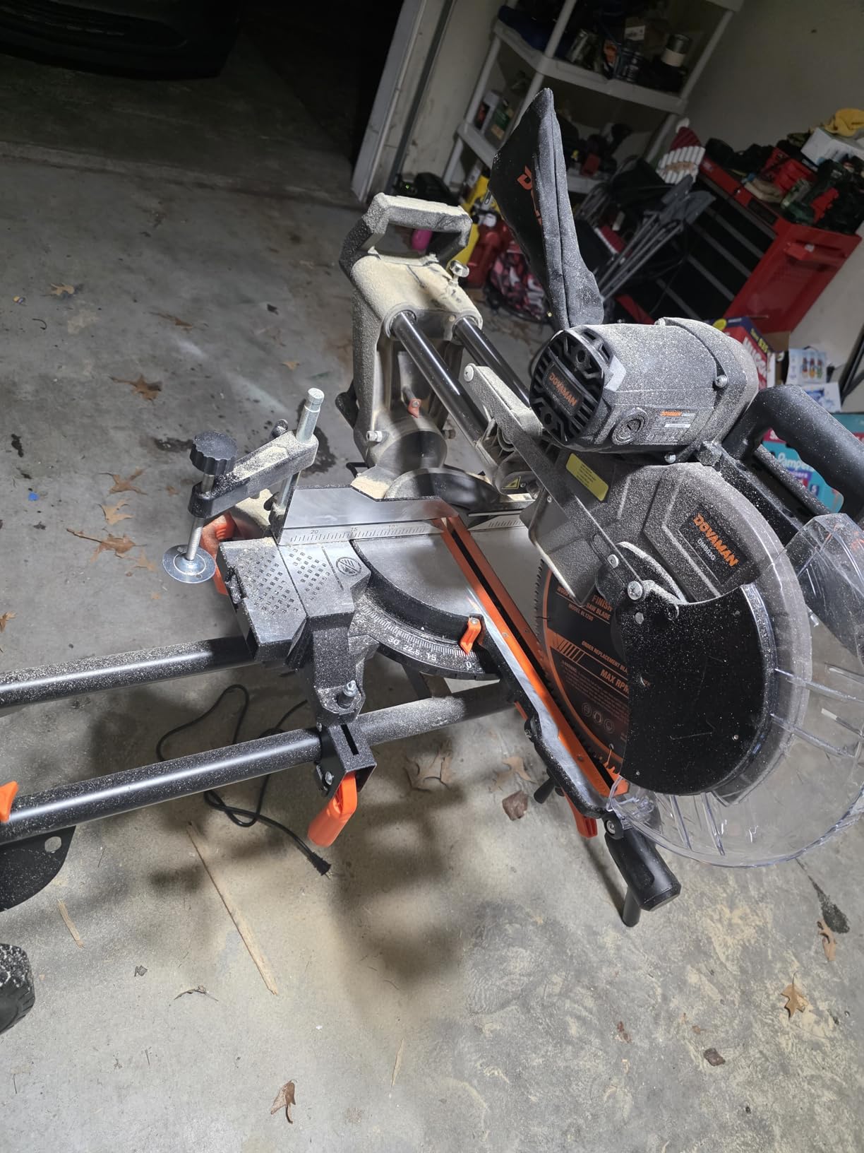 DOVAMAN 12-Inch Dual-Bevel Miter Saw, Compound Sliding Miter Saw, Ambidextrous Operation, 3800RPM, 4.2 x 13in Cutting Capacity, Laser Guide, 0-45 Bevel & Miter Cut, 9 Positive Stops, 15-Amp Corded - Customer Photo 1