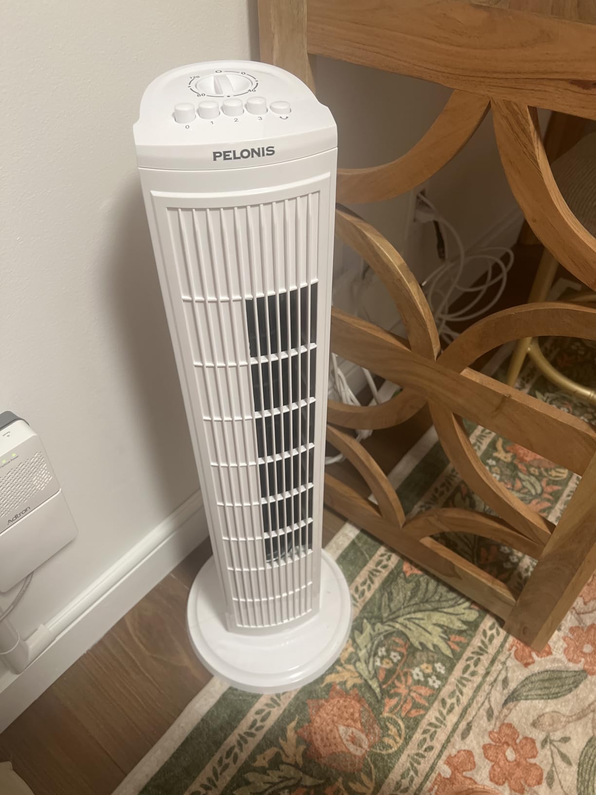 PELONIS 30-Inch Oscillating Tower Fan for Bedroom – 3 Speed, Quiet Tower Fan with Remote ControL, Small Fan, 7-Hour Timer – ETL Certified, Black - Customer Photo 2