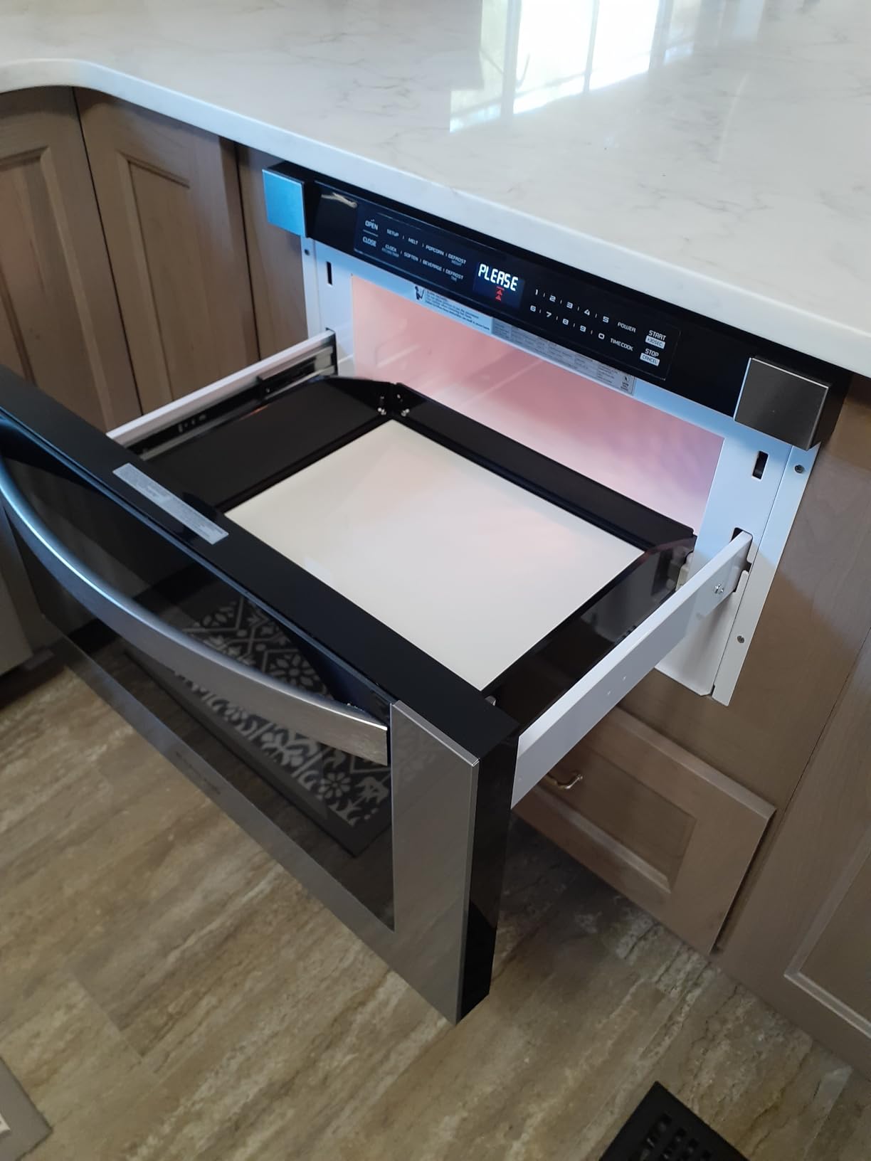 GASLAND 1.2 cu. ft. Microwave Drawer 24 Inch, 1000W Built in Drawer Microwave, Under Counter Microwave, Under the Cabinet Microwave with 11 Custom Cooking Levels, Touch Controls, Stainless Steel Customer Review GASLAND 1.2 cu. ft. Microwave Drawer 24 Inch, 1000W Built in Drawer Microwave, Under Counter Microwave, Under the Cabinet Microwave with 11 Custom Cooking Levels, Touch Controls, Stainless Steel - Customer Photo 1