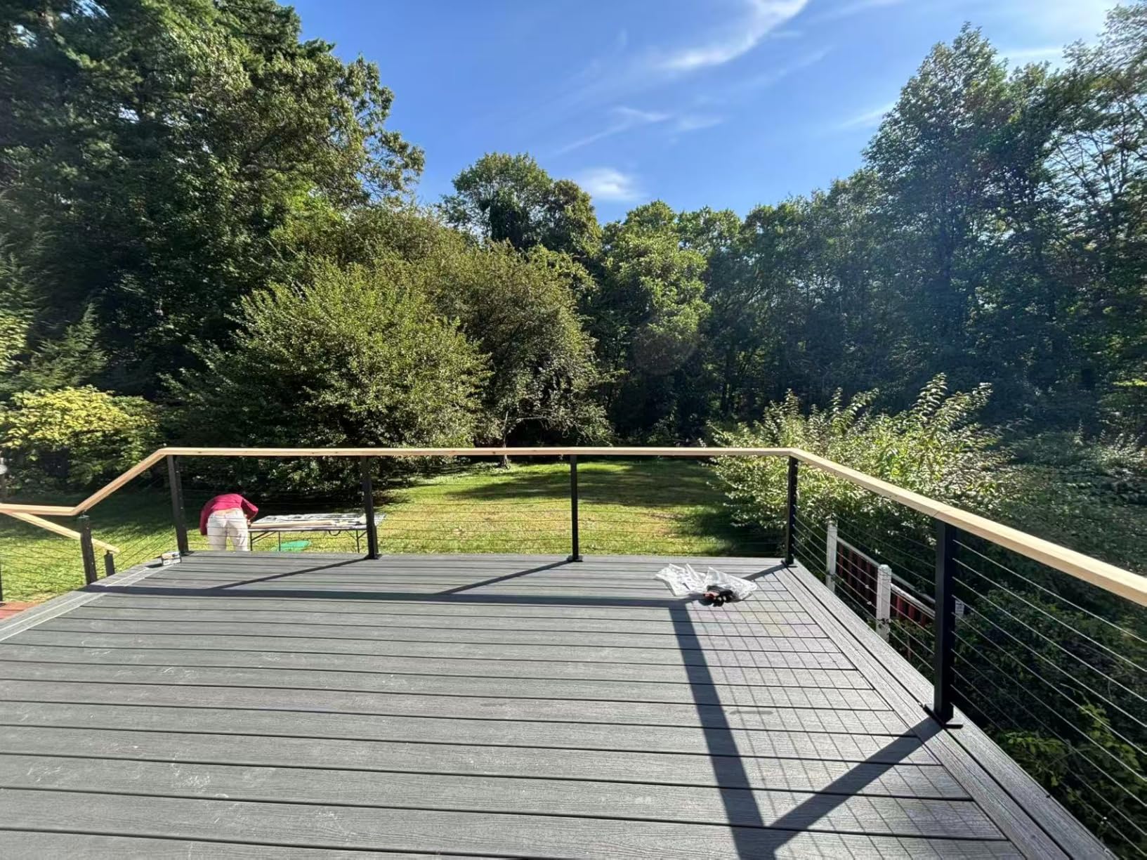 Muzata 15-20FT Modular Black Cable Railing Kit 36 Inch 4 Level Post Kit Complete Set Cable Railing System for Decks Length Adjustable Easy DIY with Paper User Guide (No Handrail) RWS2 BH4S Customer Review Muzata 15-20FT Modular Black Cable Railing Kit 36 Inch 4 Level Post Kit Complete Set Cable Railing System for Decks Length Adjustable Easy DIY with Paper User Guide (No Handrail) RWS2 BH4S - Customer Photo 1