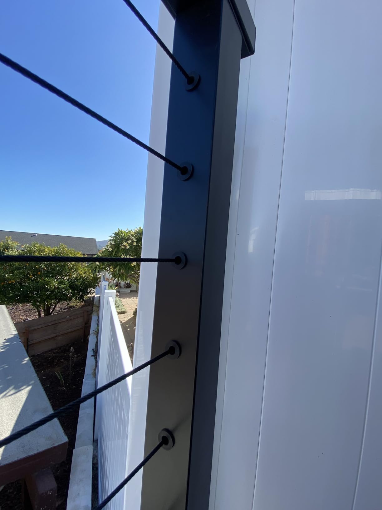 Muzata 15-20FT Modular Black Cable Railing Kit 36 Inch 4 Level Post Kit Complete Set Cable Railing System for Decks Length Adjustable Easy DIY with Paper User Guide (No Handrail) RWS2 BH4S - Customer Photo 2