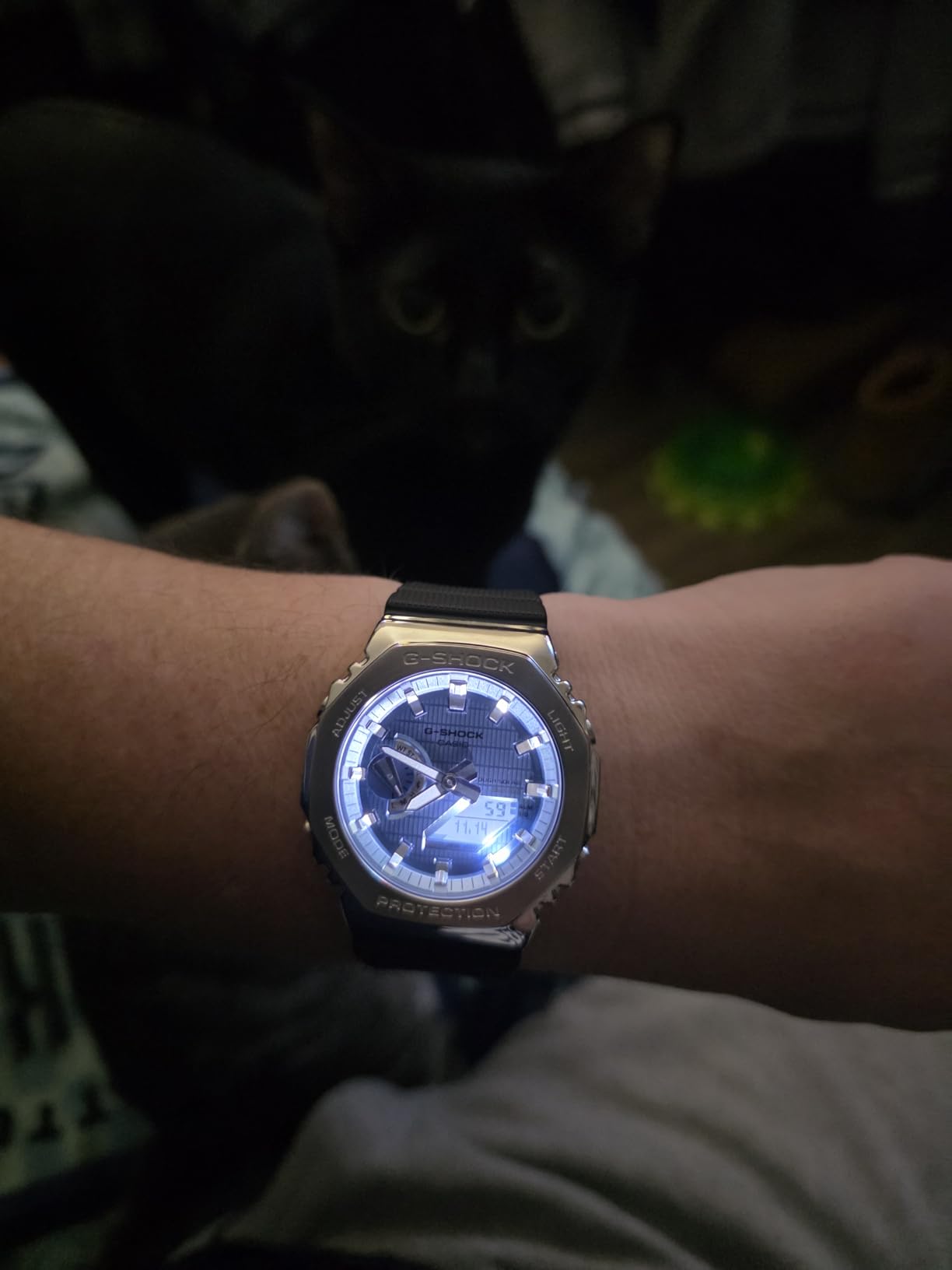 G-Shock Casio G-Steel Solar Connected Blue Dial Black Resin Strap Watch - GBM2100A-1A2 - Customer Photo 2