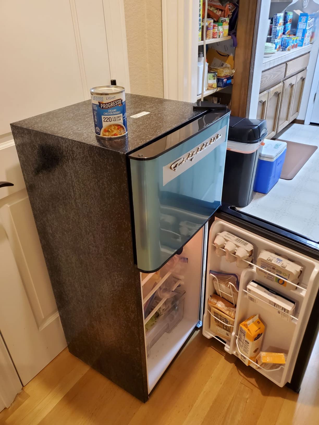 Frigidaire, 2 Door Apartment Size Refrigerator with Freezer, 7.5 cu ft, Adjustable Spill-Proof Shelves, Door & Crisper Bins, Platinum Silver, Garage Ready - Customer Photo 1