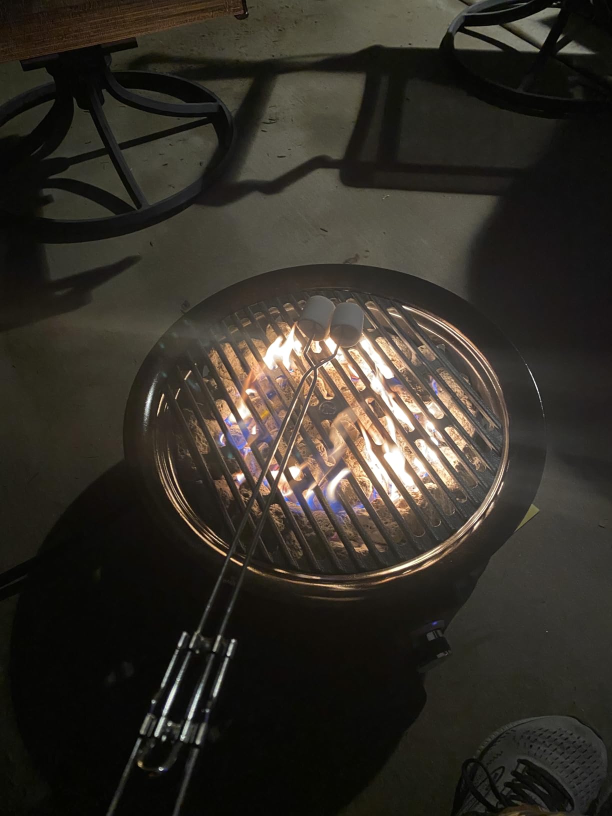 Ciays Large Propane Fire Pit 19 Inch, Gas Fire Pit with Grill Grate, Folding Legs, Hose Hooks, Propane Tank Holder, Cover & Carry Strap, Portable Outdoor Fire Pit for Camping, 58,000 BTU customer photo 1