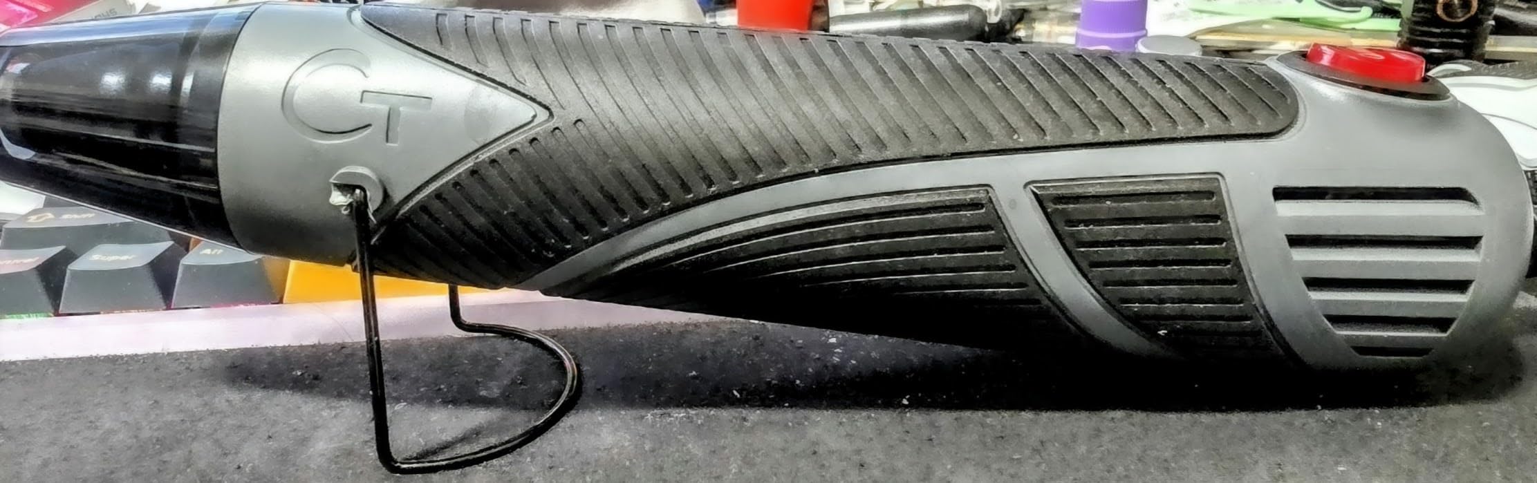 Heat Gun for Crafting, Mini Dual Temp Hot Air Gun Tool for Epoxy Resin, Shrink Wrapping, Vinyl Wrap, Embossing, Electronics, Candle Making, Sublimation, Phone Repair & DIY (Grey/Black) - Customer Photo 1