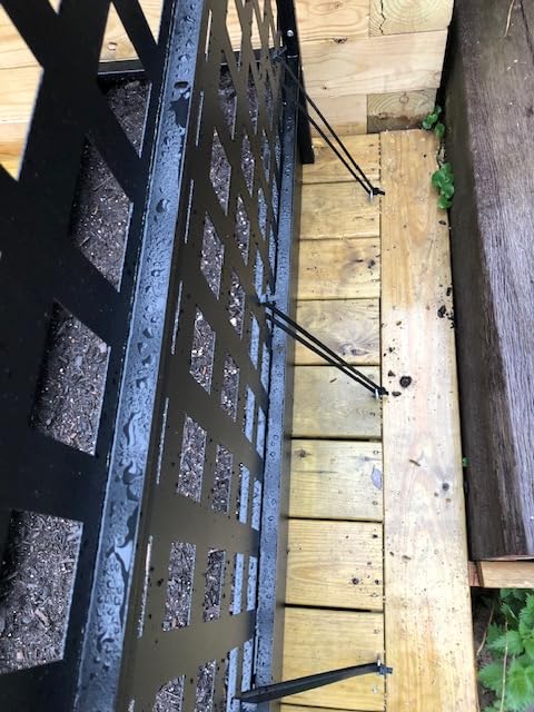 FENCY Metal Raised Garden Bed with Trellis, Metal Planter Box with Trellis, Garden Box for Climbing Plants Vegetable, 35