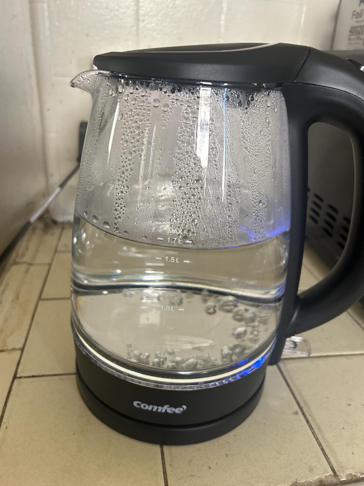 COMFEE' Stainless Steel Electric Kettle, Temperature Control with 6 Presets, 1-Hr Keep Warm, Kettle Water Boiler 1.7 Litres, 1500W with Viewing Window, Auto-Off and Boil-Dry Protection - Customer Photo 1