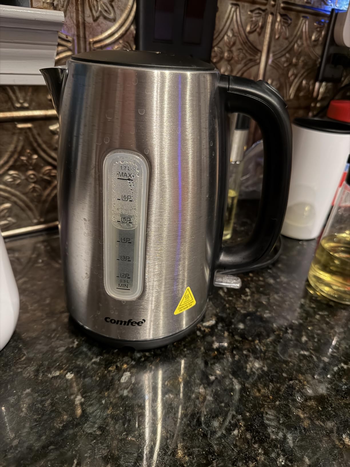 COMFEE' Stainless Steel Electric Kettle, Temperature Control with 6 Presets, 1-Hr Keep Warm, Kettle Water Boiler 1.7 Litres, 1500W with Viewing Window, Auto-Off and Boil-Dry Protection - Customer Photo 2