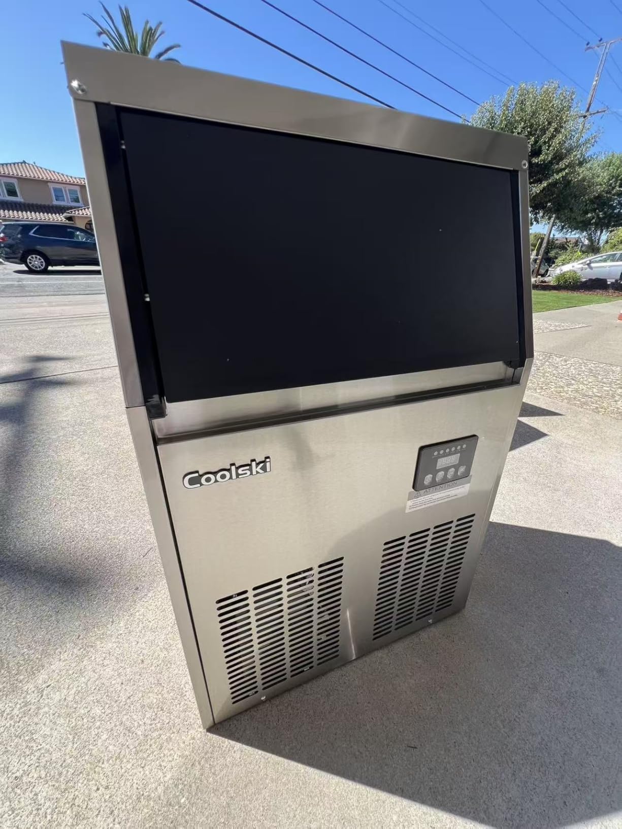 Coolski Commercial Ice Maker Machine 100LBS/24H, Under Counter Ice Maker with 34LBS Storage Capacity, Stainless Steel Ice Machine for Restaurant Home Bar, DOE - Customer Photo 1