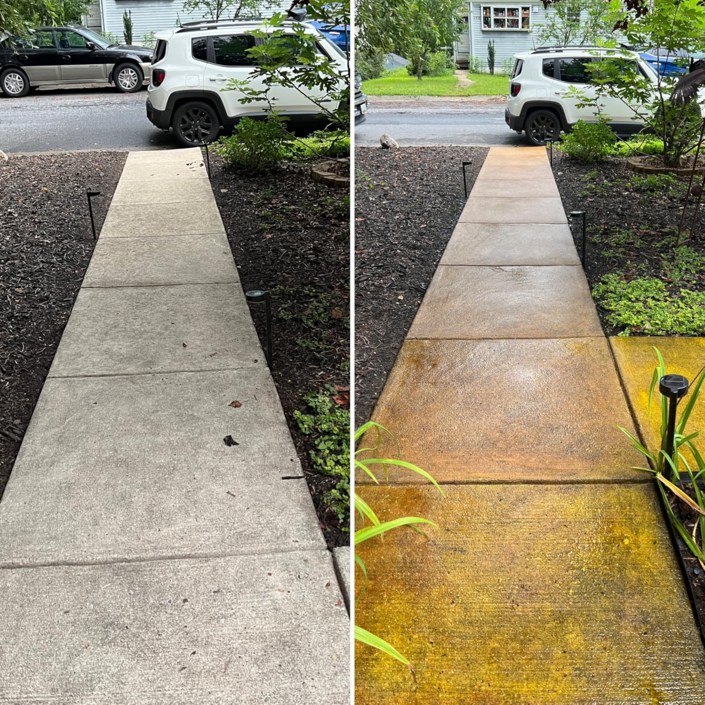 BEEST Concrete Stain - Burnt Ember - 1 Gallon, Test 8 oz Concrete Dye on a Small Area for Desired Results - Acid Stain for Floors, Pavers, Patios, Countertop, Cement, Driveway - Unique Marbled Finish - Customer Photo 1