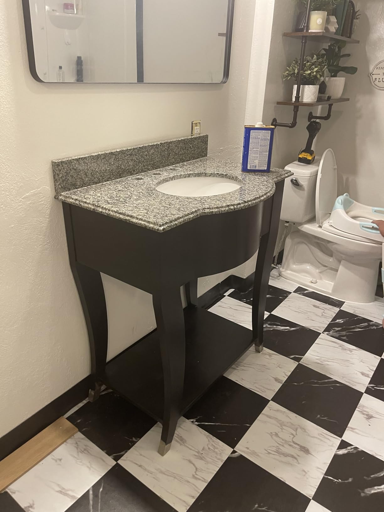 WOWSTAR 30-Pack Peel and Stick 12 x 12in Vinyl Wood Texture Flooring Tiles, Waterproof, Stain-Resistant, Commercial Grade, Reddish Brown, Square, 30 Sq. Ft - Customer Photo 1