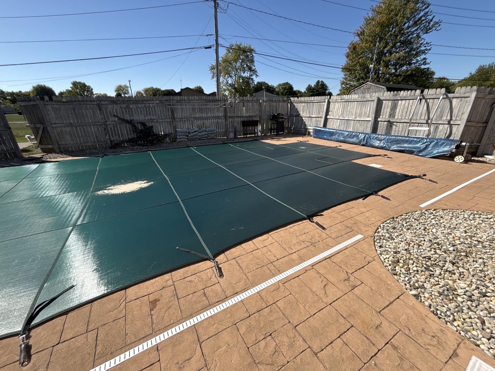CIDNN Pool Safety Cover Fits Rectangle Swimming Pool with Step, Mesh High Strength Solid Inground Pool Cover, Winter Pool Covers for Inground Pools (Blue, Fits 20x40ft+4x8ft Pools with Center Step) Customer Review CIDNN Pool Safety Cover Fits Rectangle Swimming Pool with Step, Mesh High Strength Solid Inground Pool Cover, Winter Pool Covers for Inground Pools (Blue, Fits 20x40ft+4x8ft Pools with Center Step) - Customer Photo 2