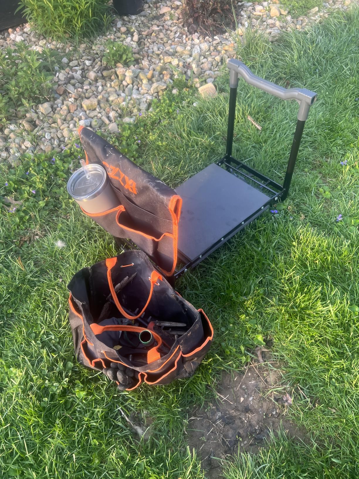 Garden Kneeler and Seat, Wider and Thicker Kneeling Pad Heavy Duty Gardening Stool with Gardening Tool Pouch and Bag, Garden Bench/Chair Gifts for Women, Seniors - Customer Photo 2