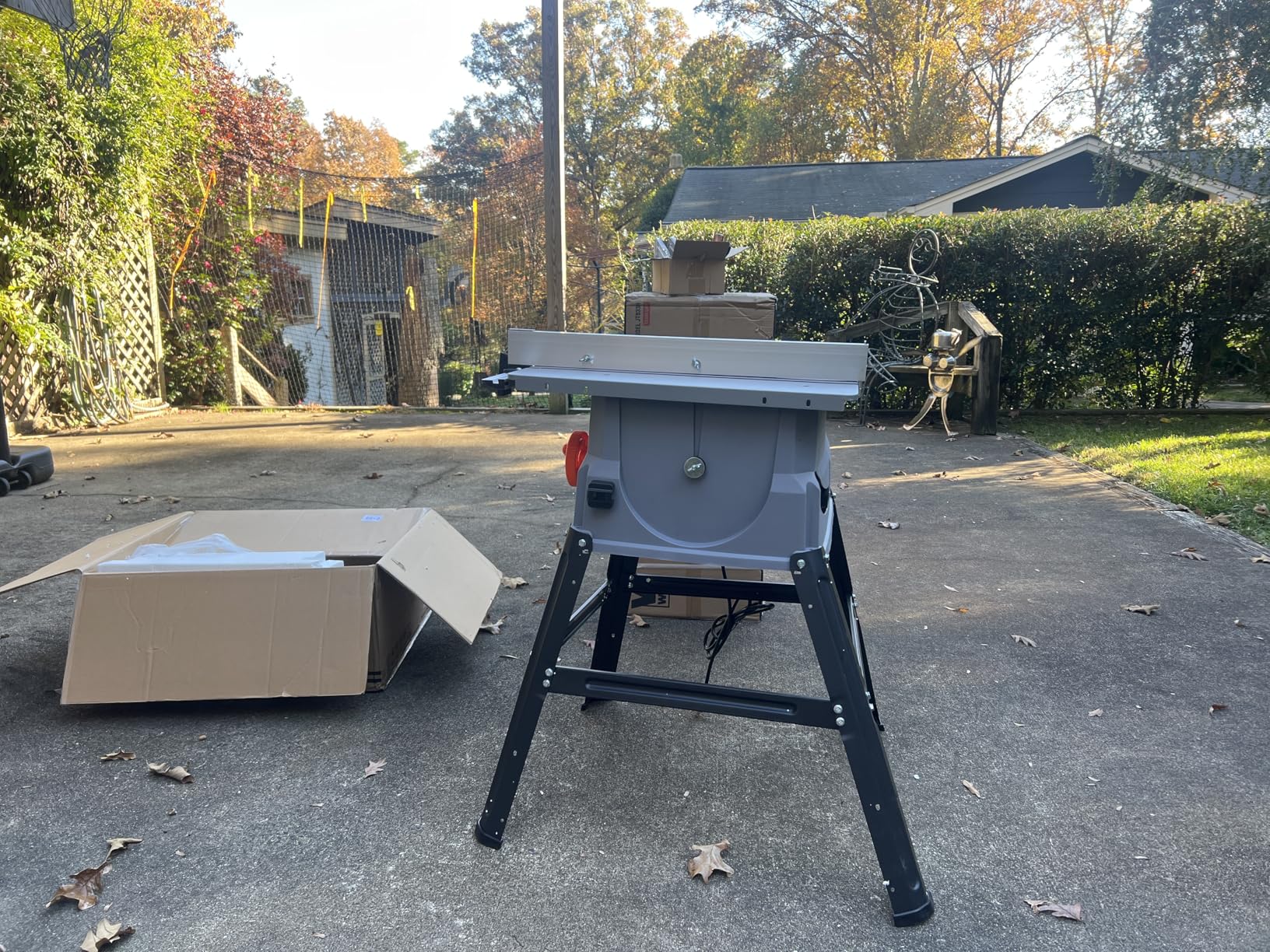 Prostormer 10 Inch Table Saw with Stand, 15A 5000RPM Portable Benchtop Saw, 45°Bevel Cutting Tabletop Saw for Woodworking Customer Review Prostormer 10 Inch Table Saw with Stand, 15A 5000RPM Portable Benchtop Saw, 45°Bevel Cutting Tabletop Saw for Woodworking - Customer Photo 1