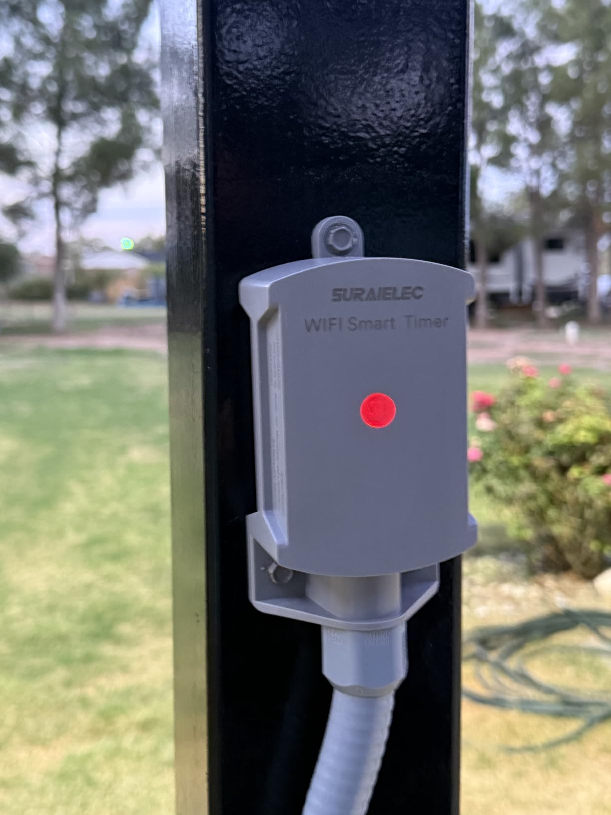 SURAIELEC 15 AMP WiFi Smart Timer Switch for Outdoor Electrical Boxes, 120V WiFi Pool Timer, for Waterproof Outlet Junction Box, Pool Light, Driveway Lighting, Security System, Holiday Decorations - Customer Photo 1