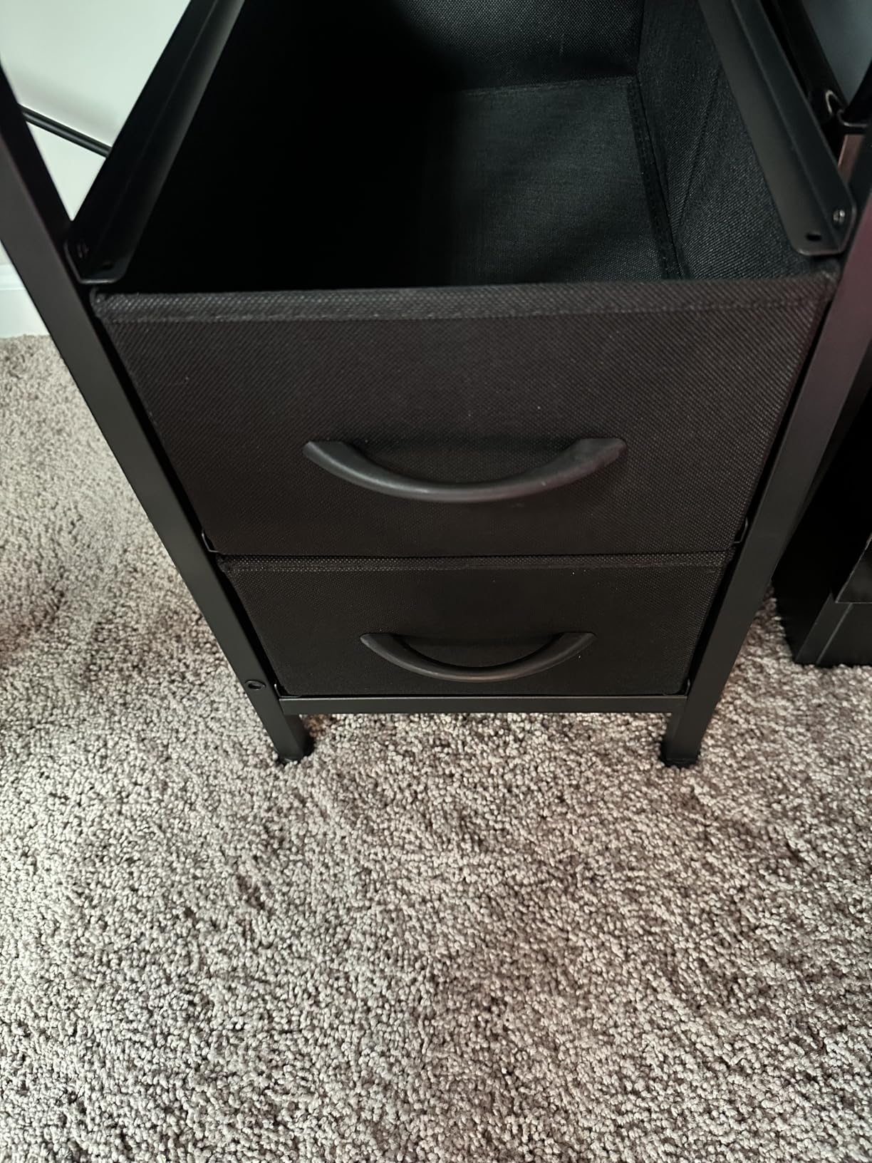 Huuger L Shaped Office Desk with Power Outlets, 47 Inch Computer Desk with 3 Drawers, Shelves, for Gaming, Corner Work, Home Office, Study, Rustic Brown - Customer Photo 2