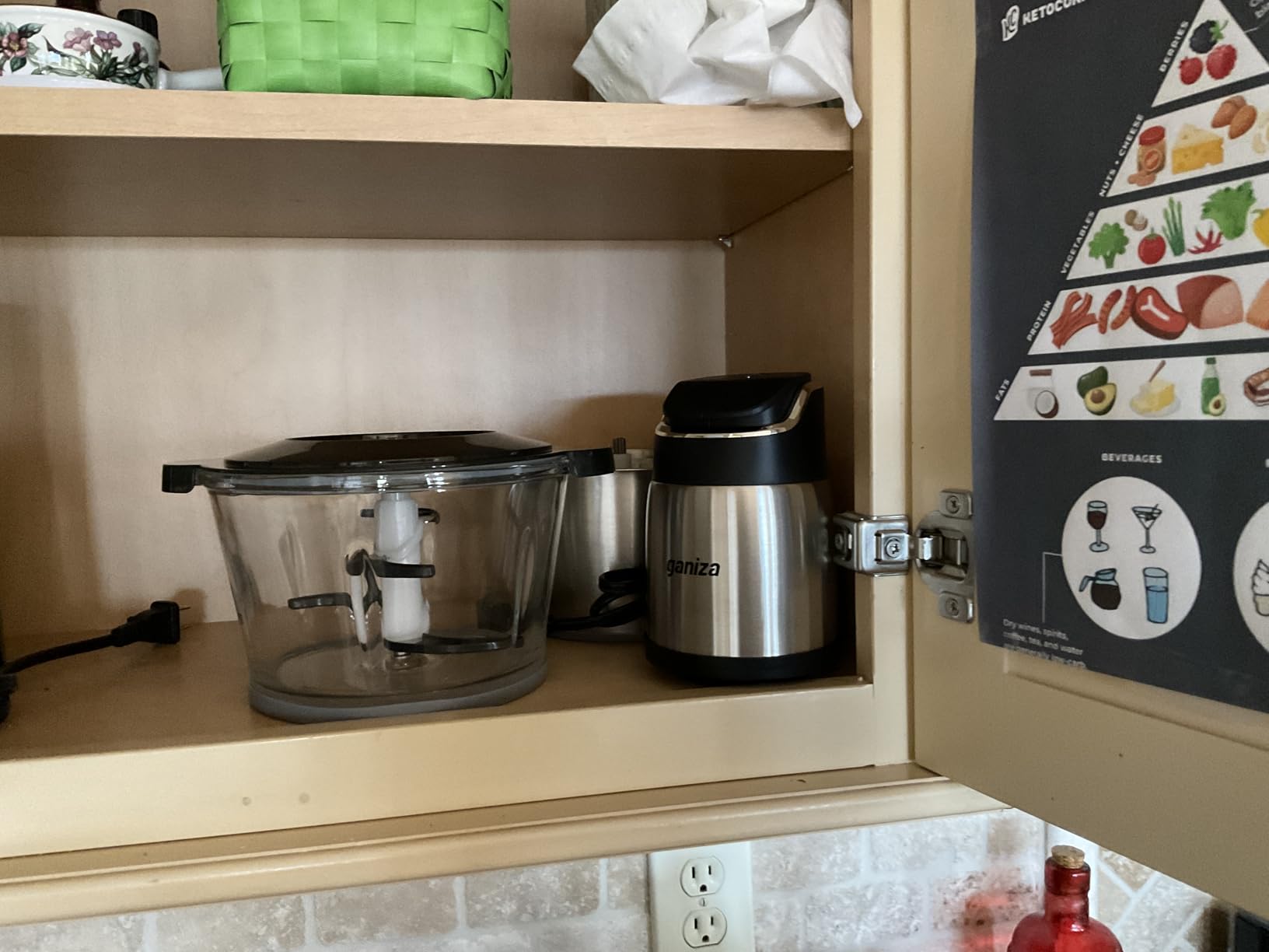 Ganiza Food Processor, 2-Speed Food Chopper Meat Grinder with 8 Cup Stainless Steel & 8 Cup Glass Bowls, Upgraded Button & Smart Overheat Protection Light - Includes Clean Brush, 2 Sets of Blades - Customer Photo 1