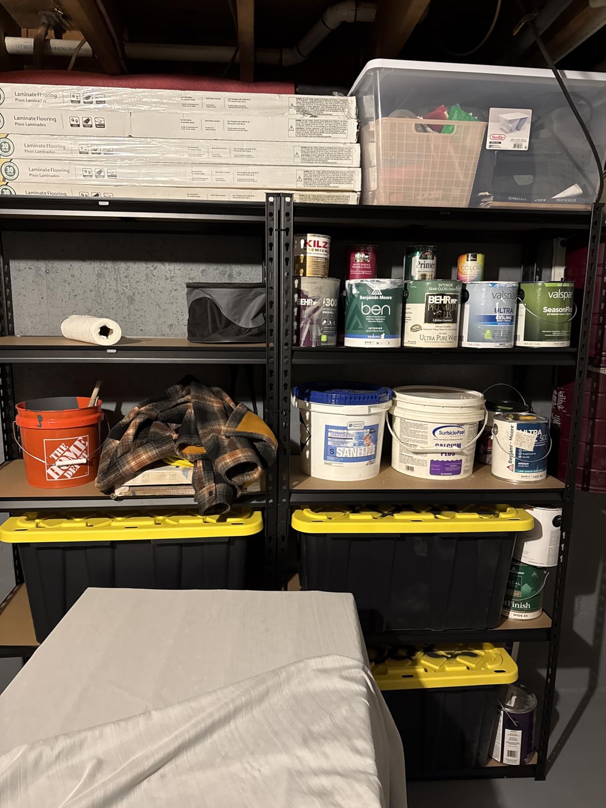 REIBII 2200LBS Storage Shelves 5 Tier Garage Shelving Heavy Duty, Adjustable Metal Shelving Unit, Garage Shelves for Basement, Warehouse, Pantry, Closet, Kitchen 72