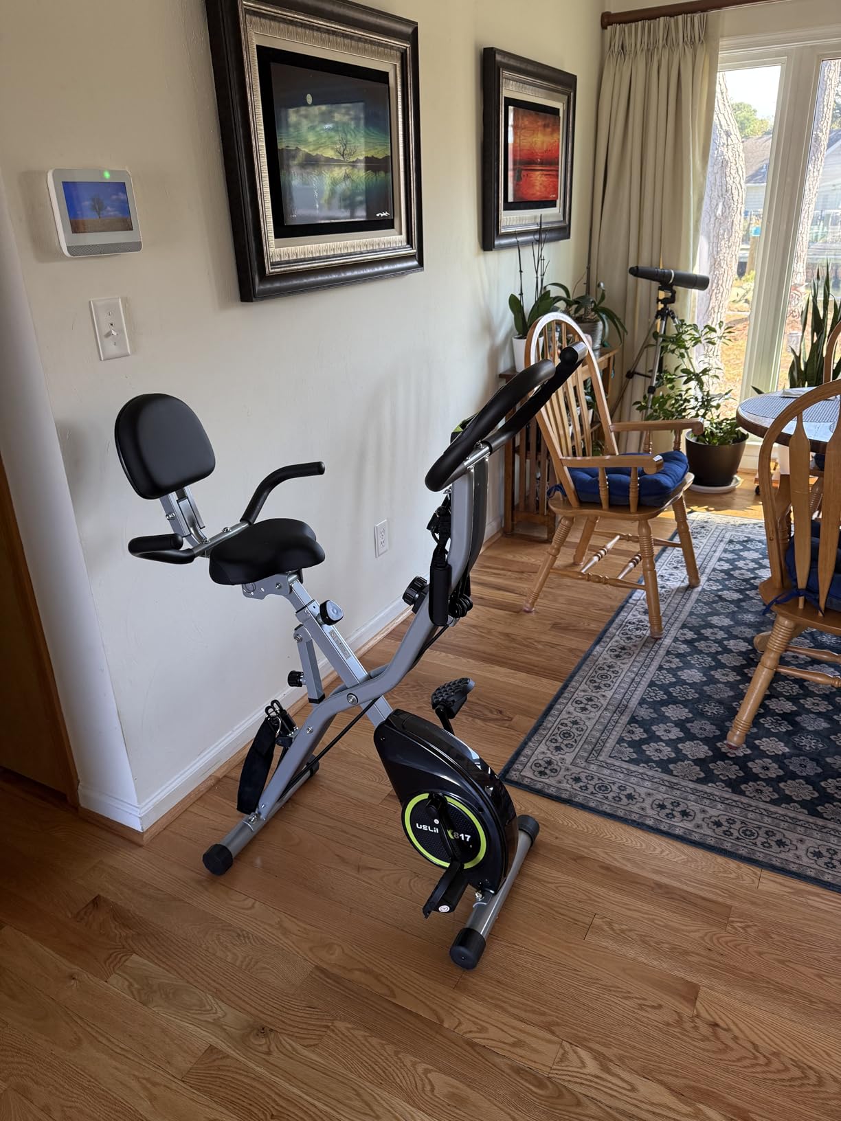 Foldable Exercise Bike Stationary Bikes for Home, 5 IN 1 Indoor Workout Bike, Cycling Bike with 16-Level Quiet Magnetic Resistance, 6.6 LBS Flywheel and 300LBS Capacity, 2025 Designed 817 X-bike - Customer Photo 5