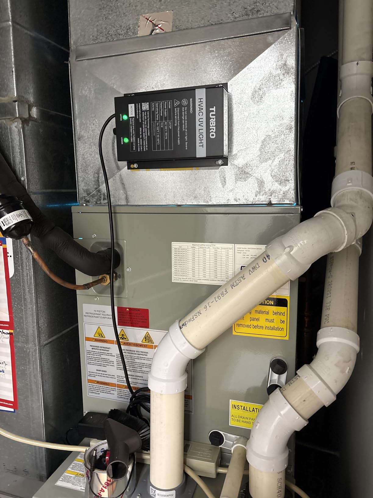 TURBRO AC 100-240V 36W HVAC UV Light Kit for Ducted Coil Systems, ETL&CARB Certified Customer Review TURBRO AC 100-240V 36W HVAC UV Light Kit for Ducted Coil Systems, ETL&CARB Certified - Customer Photo 2